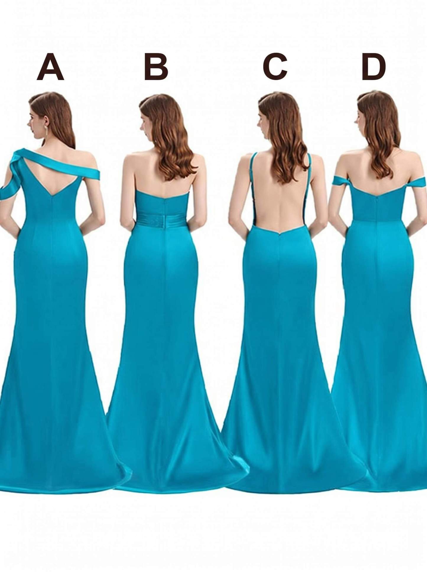 Mermaid Floor-Length Stretch Satin Bridesmaid Dresses With Split Front, product image 63