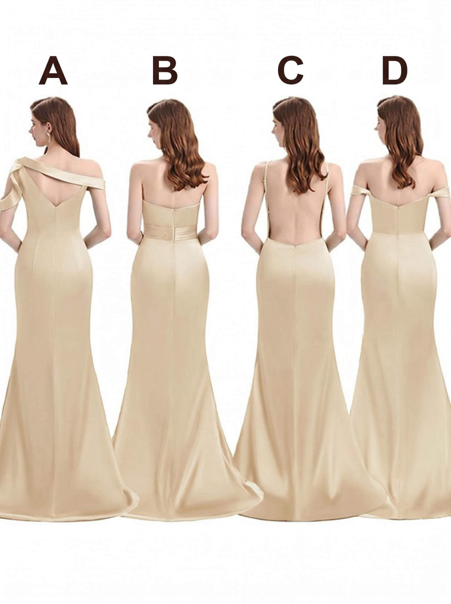 Mermaid Floor-Length Stretch Satin Bridesmaid Dresses With Split Front, product image 21