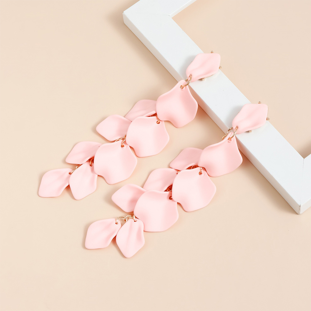 Elegant Colorful Petals Dangle Earrings