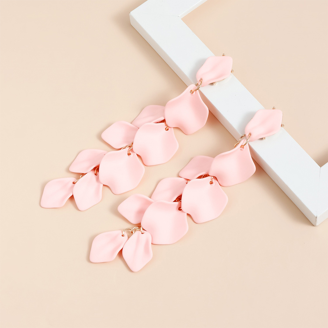 Elegant Colorful Petals Dangle Earrings