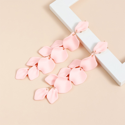 Elegant Colorful Petals Dangle Earrings
