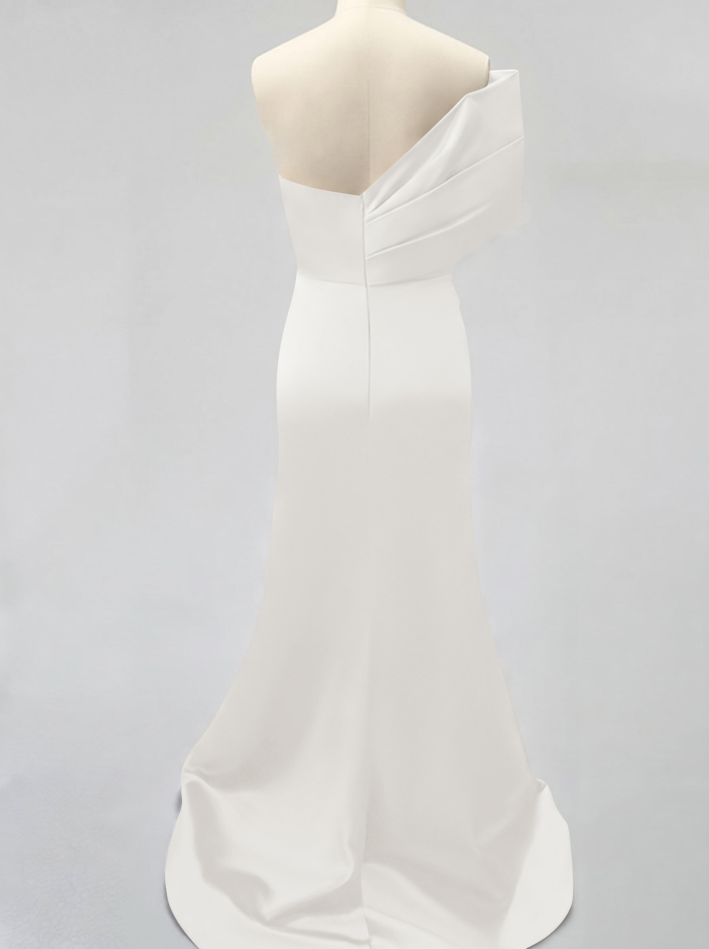 One-Shoulder Sleeveless Sweep Train Satin Bridesmaid Dresses With Split Front, product image 125