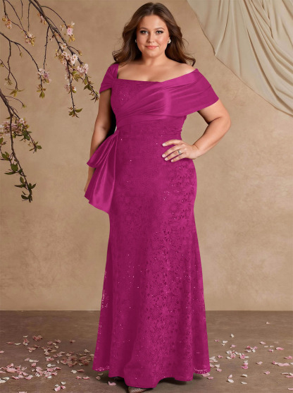 Elegant Mermaid Beading Lace Mother Of The Bride Dresses With Unremovable Satin Wrap, product image 34