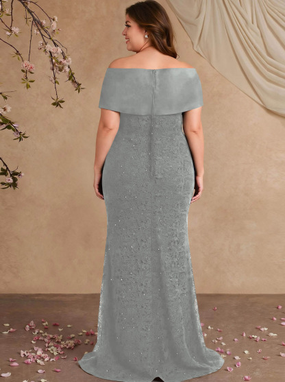 Elegant Mermaid Beading Lace Mother Of The Bride Dresses With Unremovable Satin Wrap, product image 7