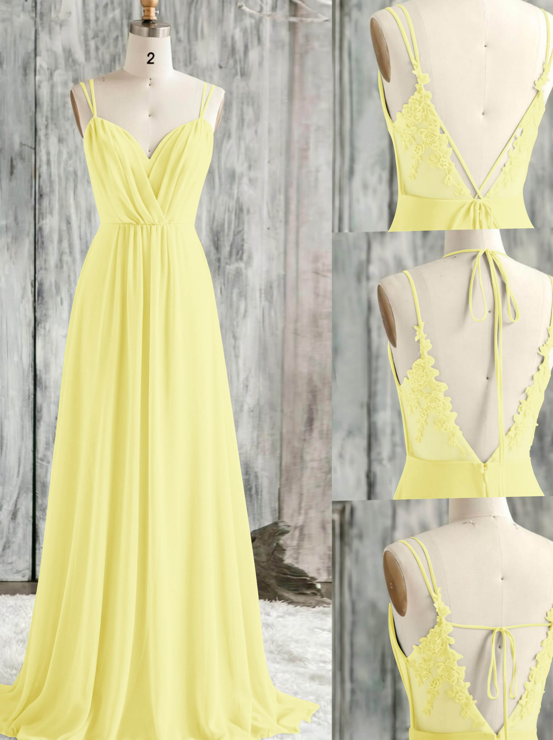 Lace Spaghetti Straps Convertible Bridesmaid Dresses (3 Styles To Wear), product image 151
