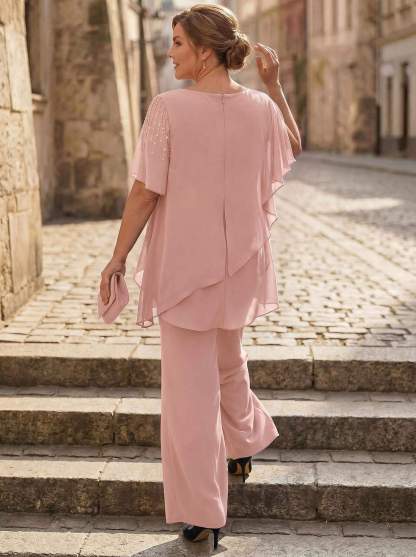 Jumpsuit/Pantsuit Asymmetrical Chiffon Mother Of The Bride Dresses