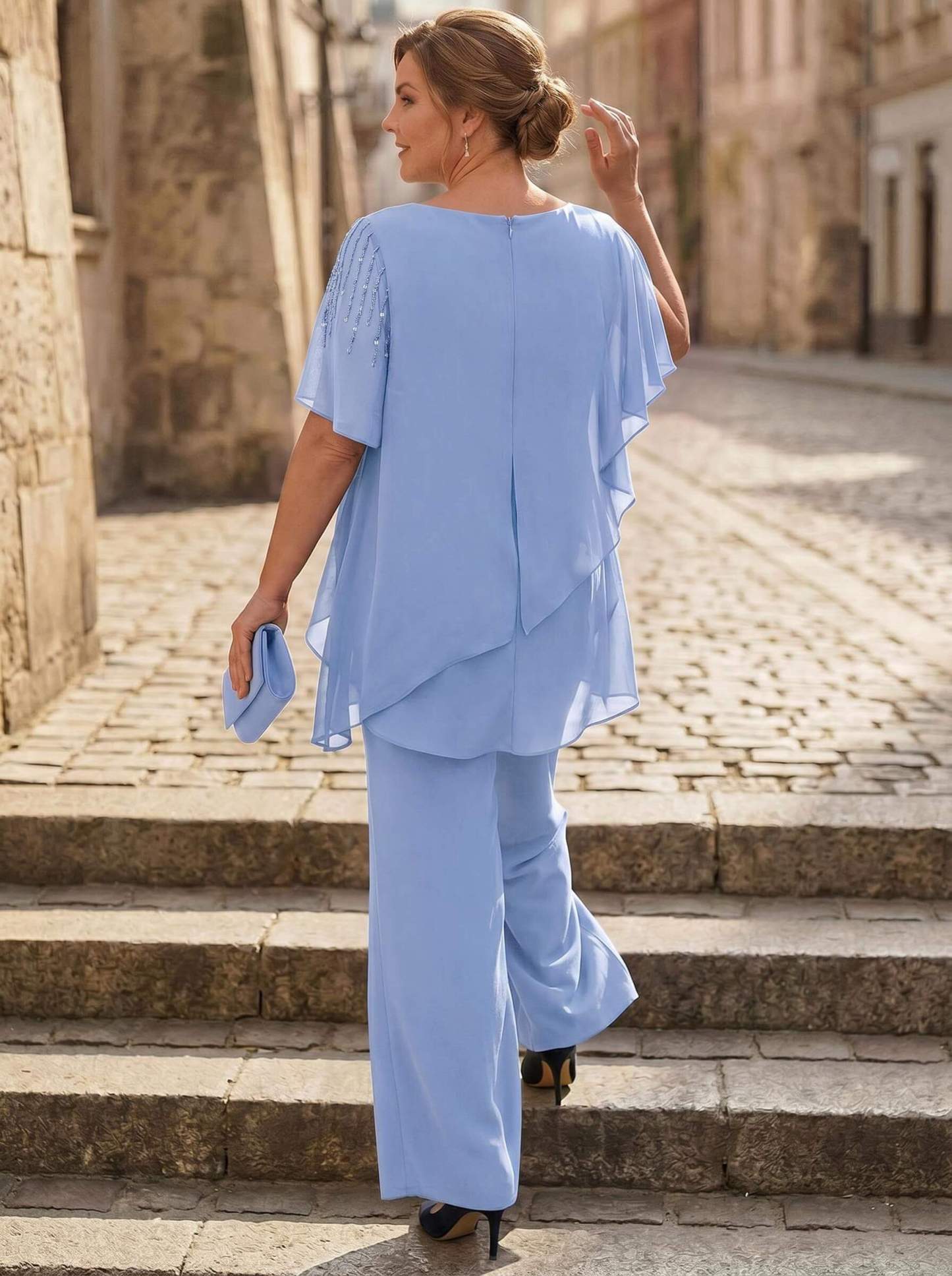 Jumpsuit/Pantsuit Asymmetrical Chiffon Mother Of The Bride Dresses