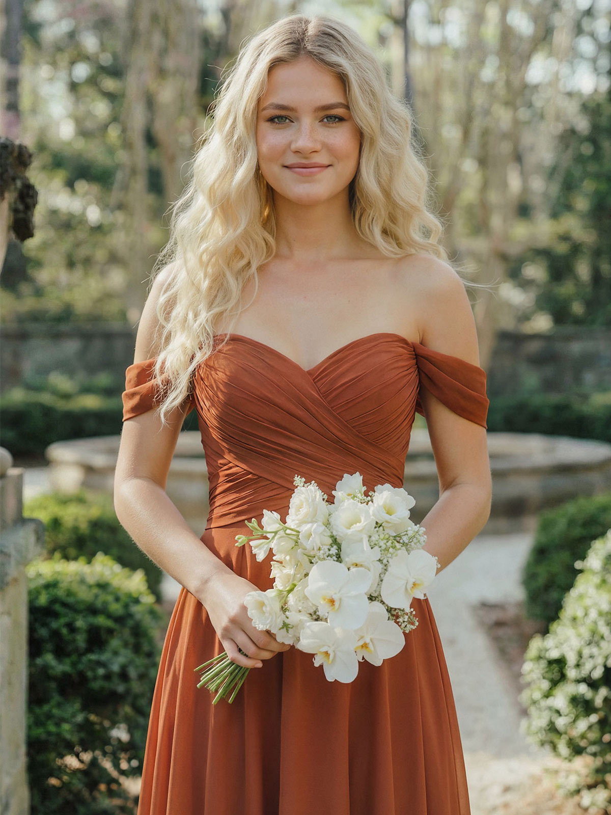 A-Line Sweetheart Sleeveless Floor-Length Chiffon Bridesmaid Dresses With