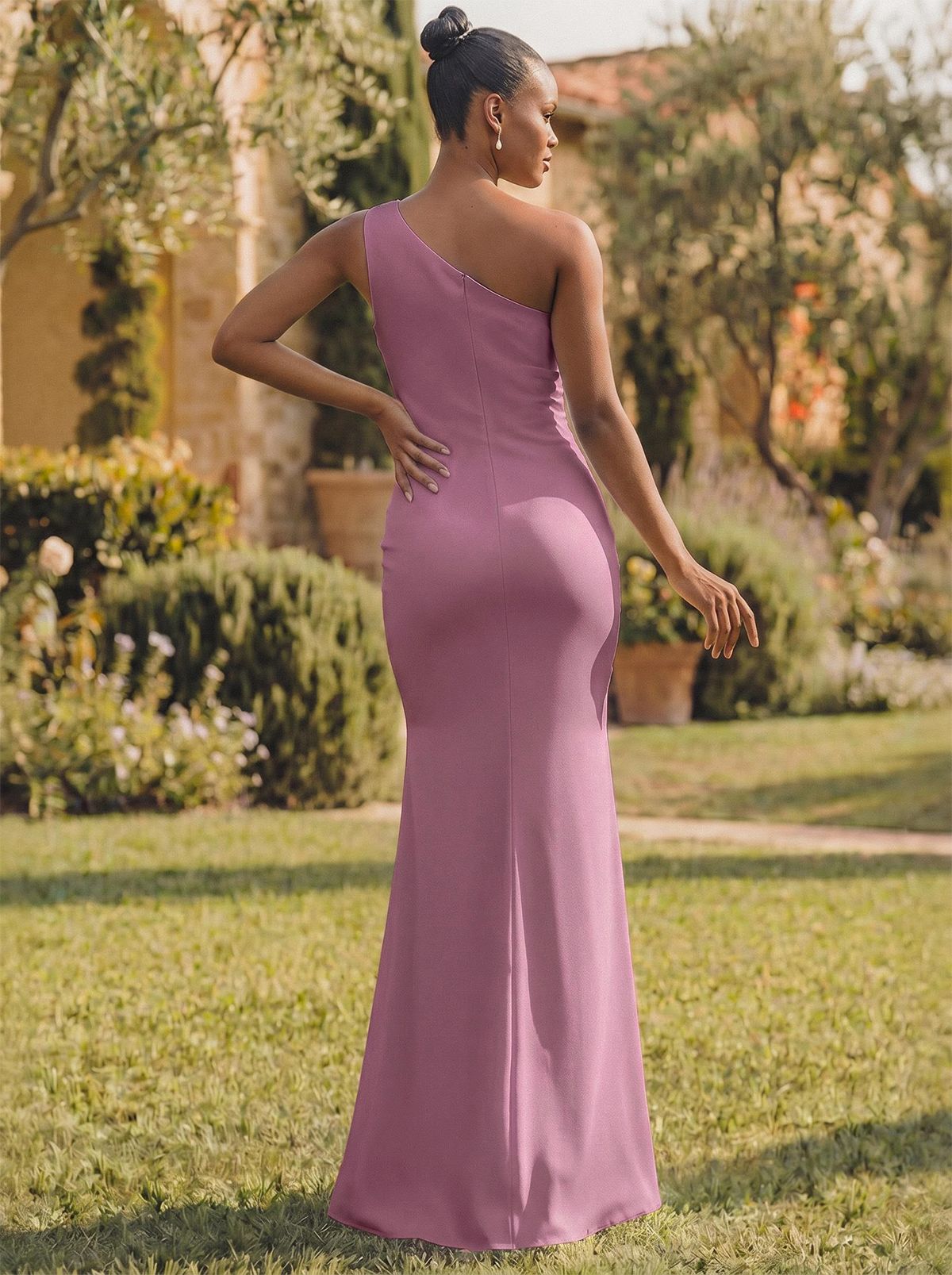 One-Shoulder Trumpet/Mermaid Simple Bridesmaid Dresses, product image 42