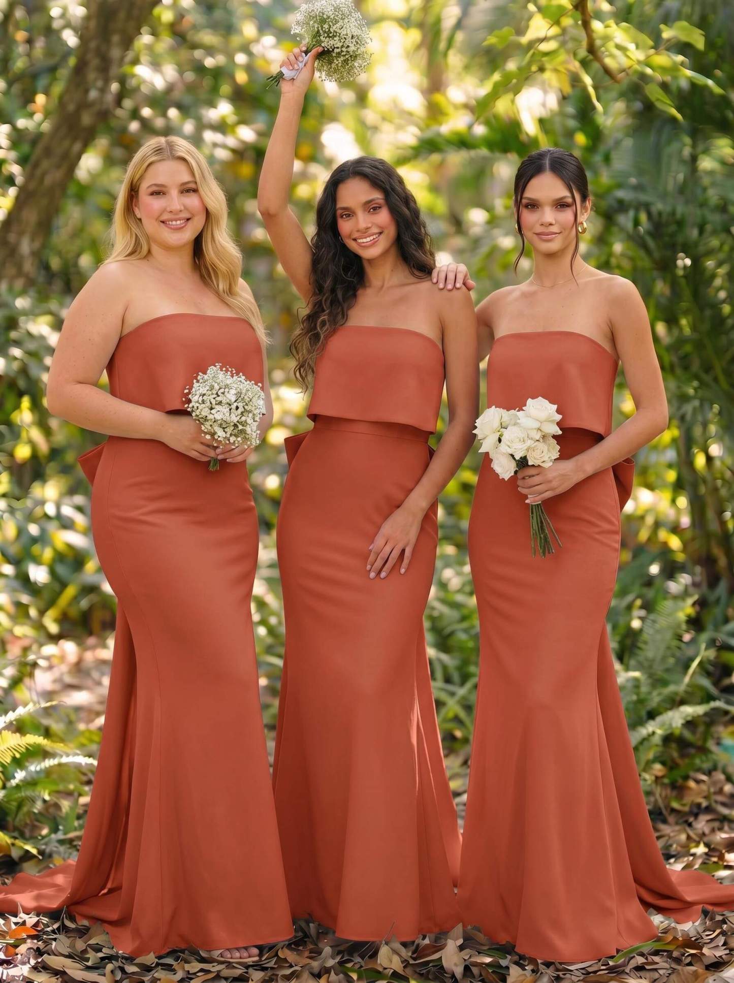 Open Back Strapless Sheath/Column Bridesmaid Dresses With Bow, product image 119