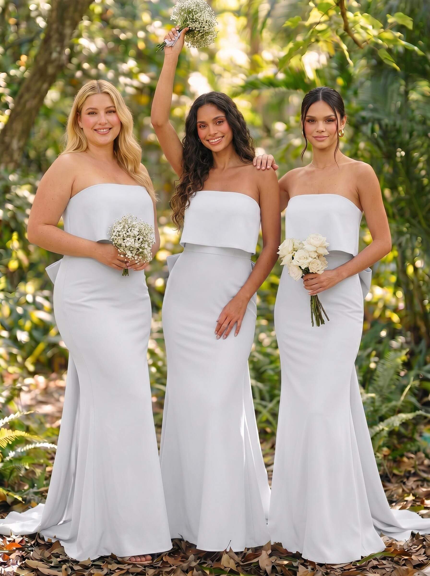 Open Back Strapless Sheath/Column Bridesmaid Dresses With Bow, product image 109