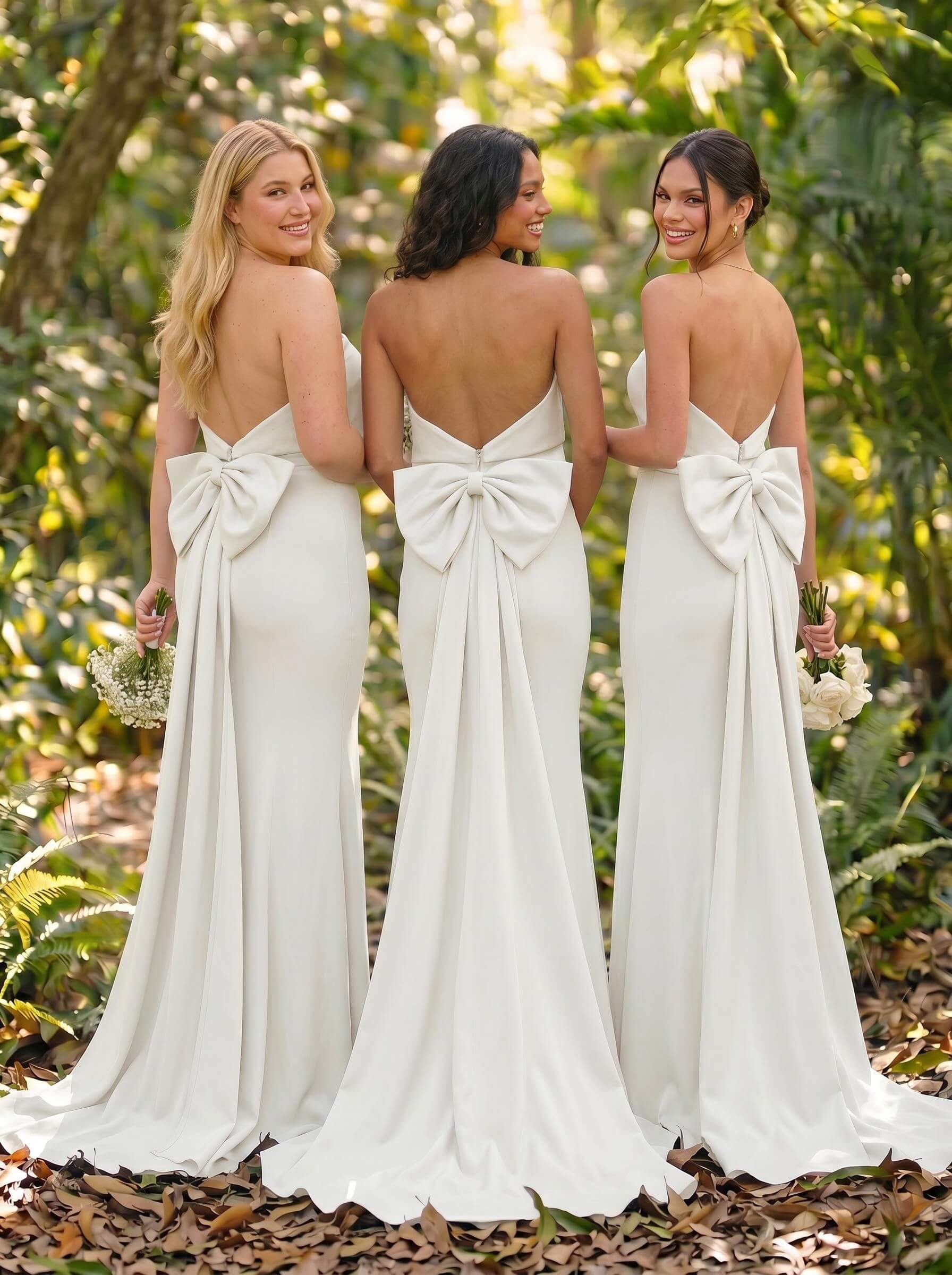 Open Back Strapless Sheath/Column Bridesmaid Dresses With Bow, product image 106