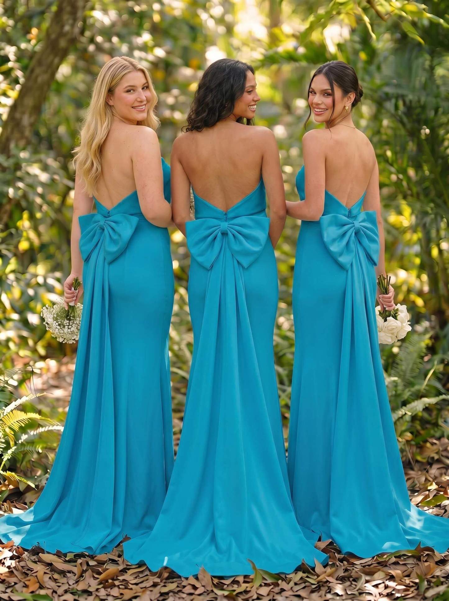 Open Back Strapless Sheath/Column Bridesmaid Dresses With Bow, product image 26