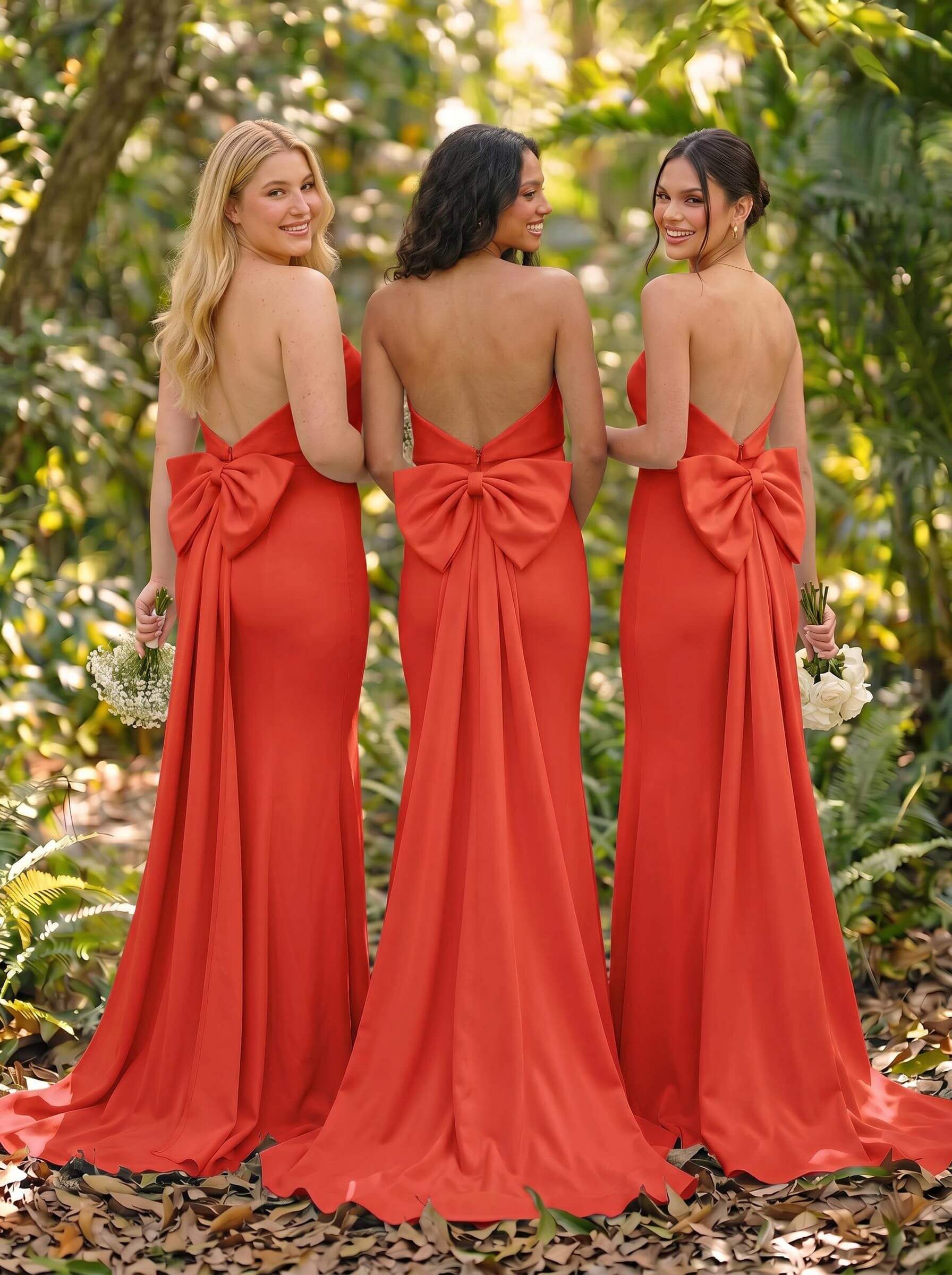 Open Back Strapless Sheath/Column Bridesmaid Dresses With Bow, product image 104