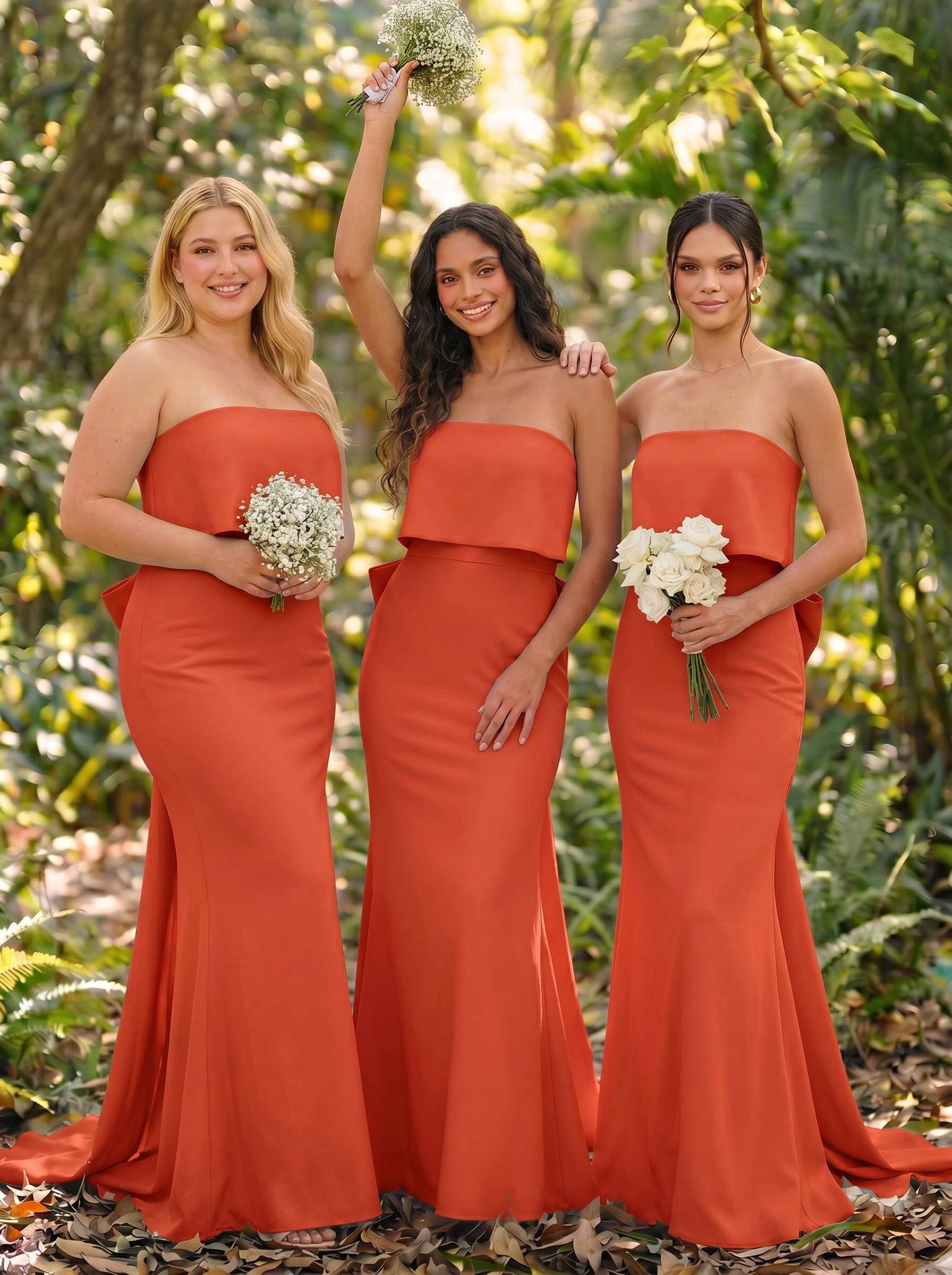 Open Back Strapless Sheath/Column Bridesmaid Dresses With Bow, product image 103