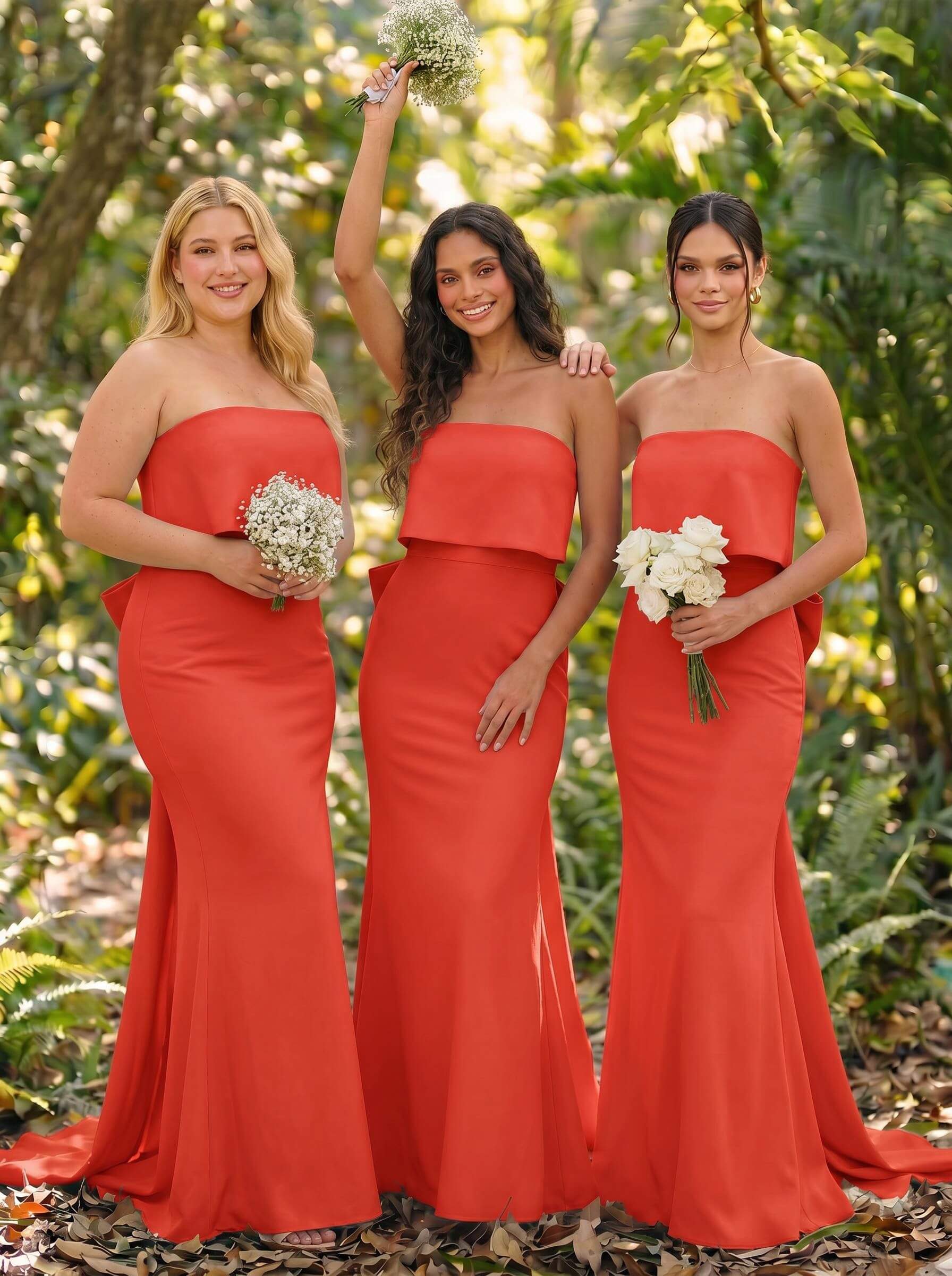 Open Back Strapless Sheath/Column Bridesmaid Dresses With Bow, product image 105