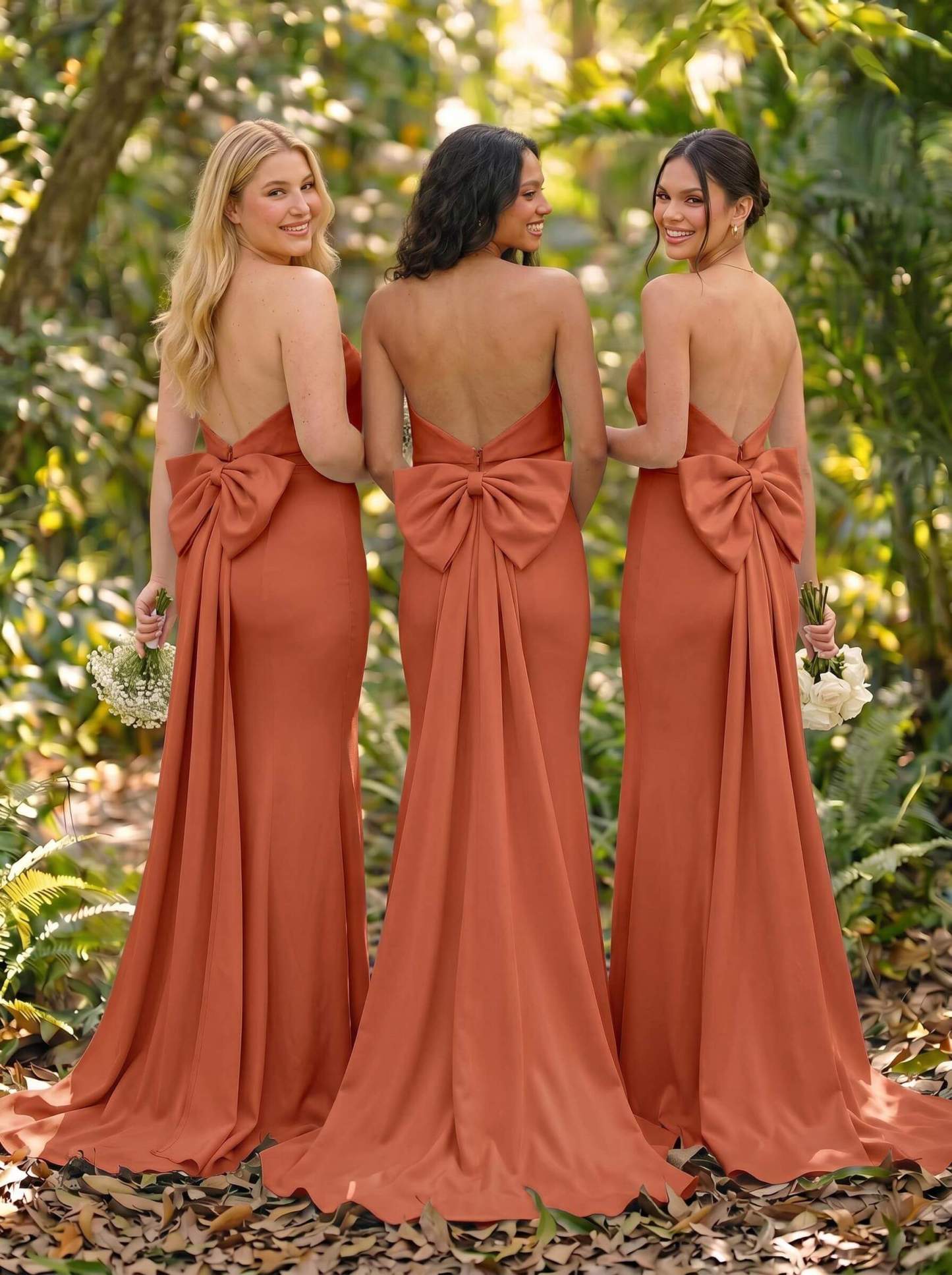 Open Back Strapless Sheath/Column Bridesmaid Dresses With Bow, product image 118