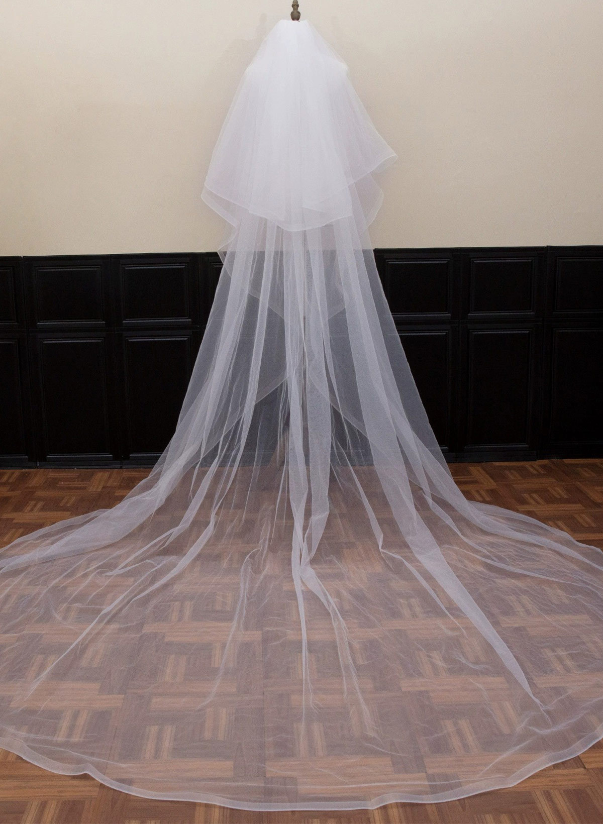 Two-Tier Tulle Cathedral Bridal Veils