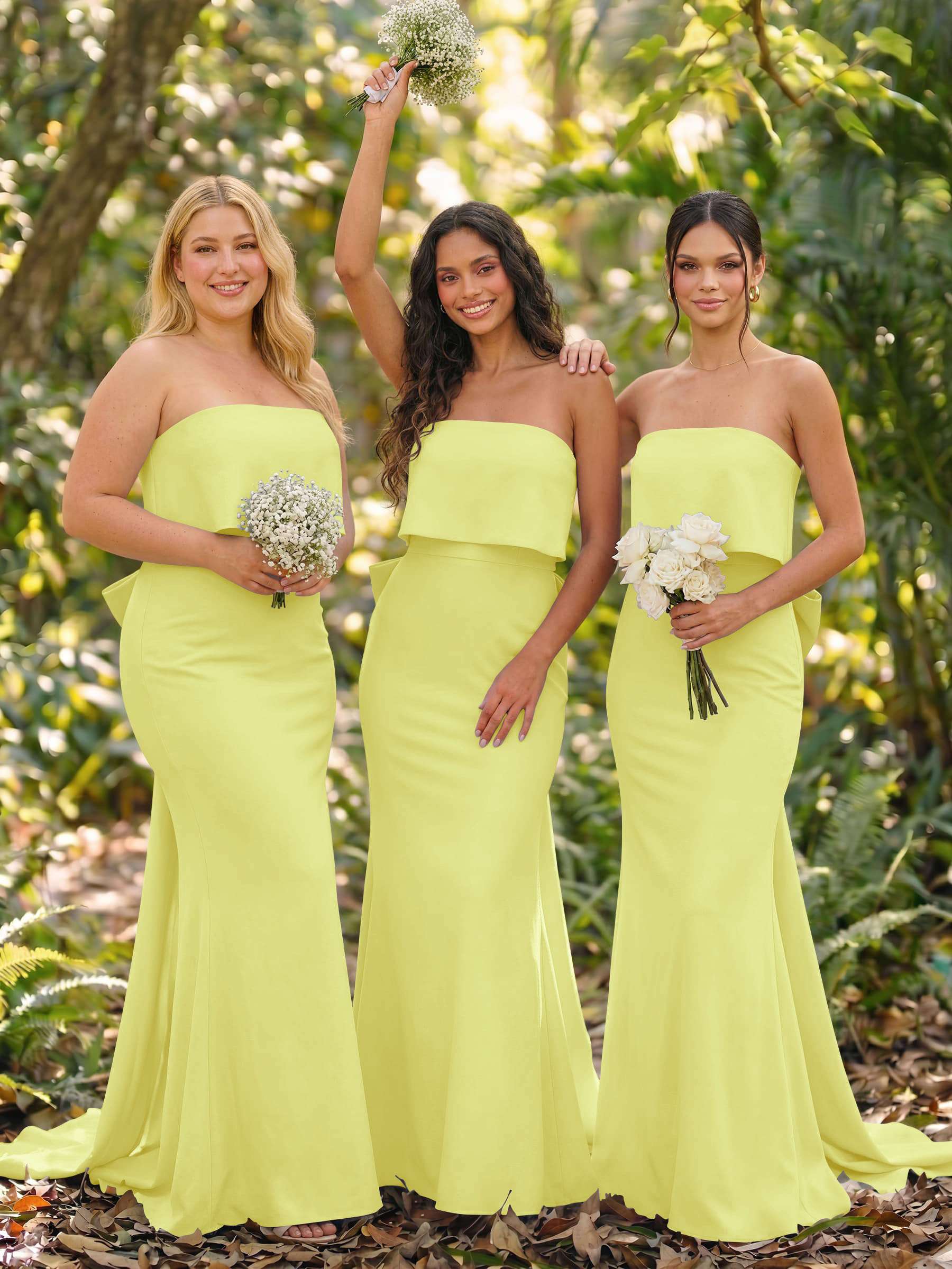 Open Back Strapless Sheath/Column Bridesmaid Dresses With Bow, product image 95