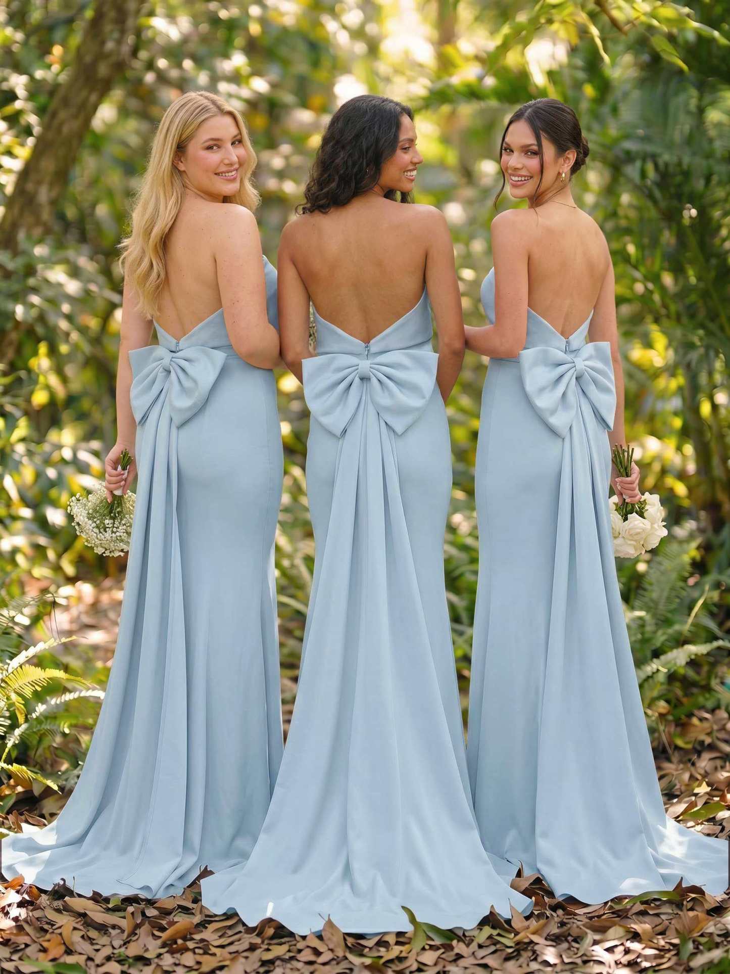 Open Back Strapless Sheath/Column Bridesmaid Dresses With Bow, product image 23