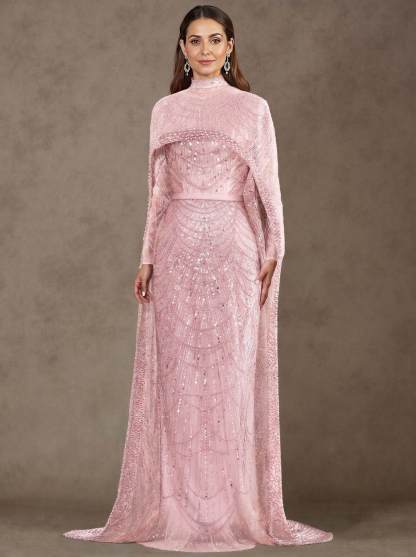 Sheath Column High Neck Long Sleeves Sweep Train Lace Satin Tulle Mother Of The Bride Dresses