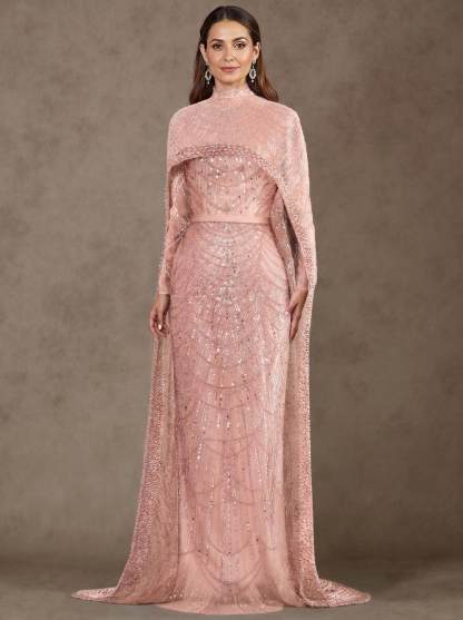 Sheath Column High Neck Long Sleeves Sweep Train Lace Satin Tulle Mother Of The Bride Dresses
