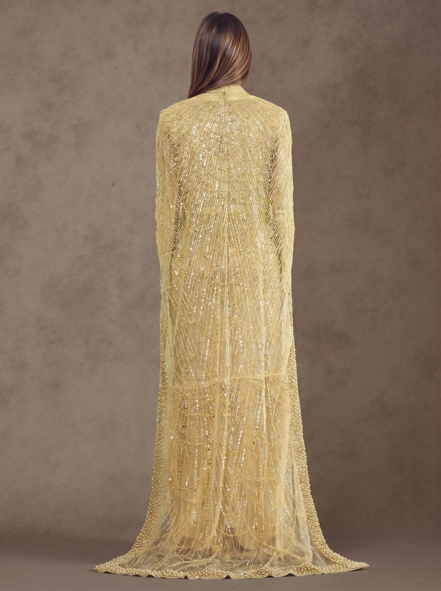 Sheath Column High Neck Long Sleeves Sweep Train Lace Satin Tulle Mother Of The Bride Dresses