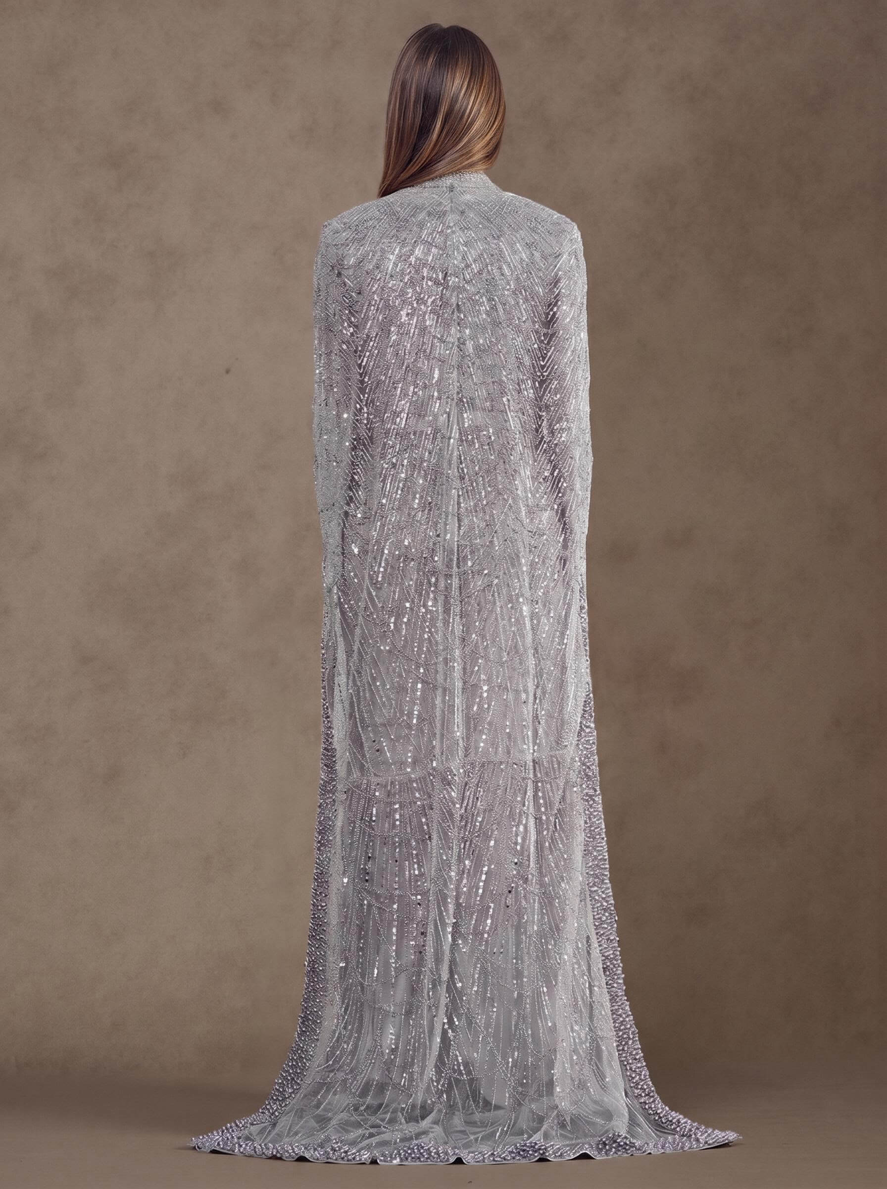 Sheath Column High Neck Long Sleeves Sweep Train Lace Satin Tulle Mother Of The Bride Dresses