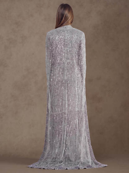 Sheath Column High Neck Long Sleeves Sweep Train Lace Satin Tulle Mother Of The Bride Dresses