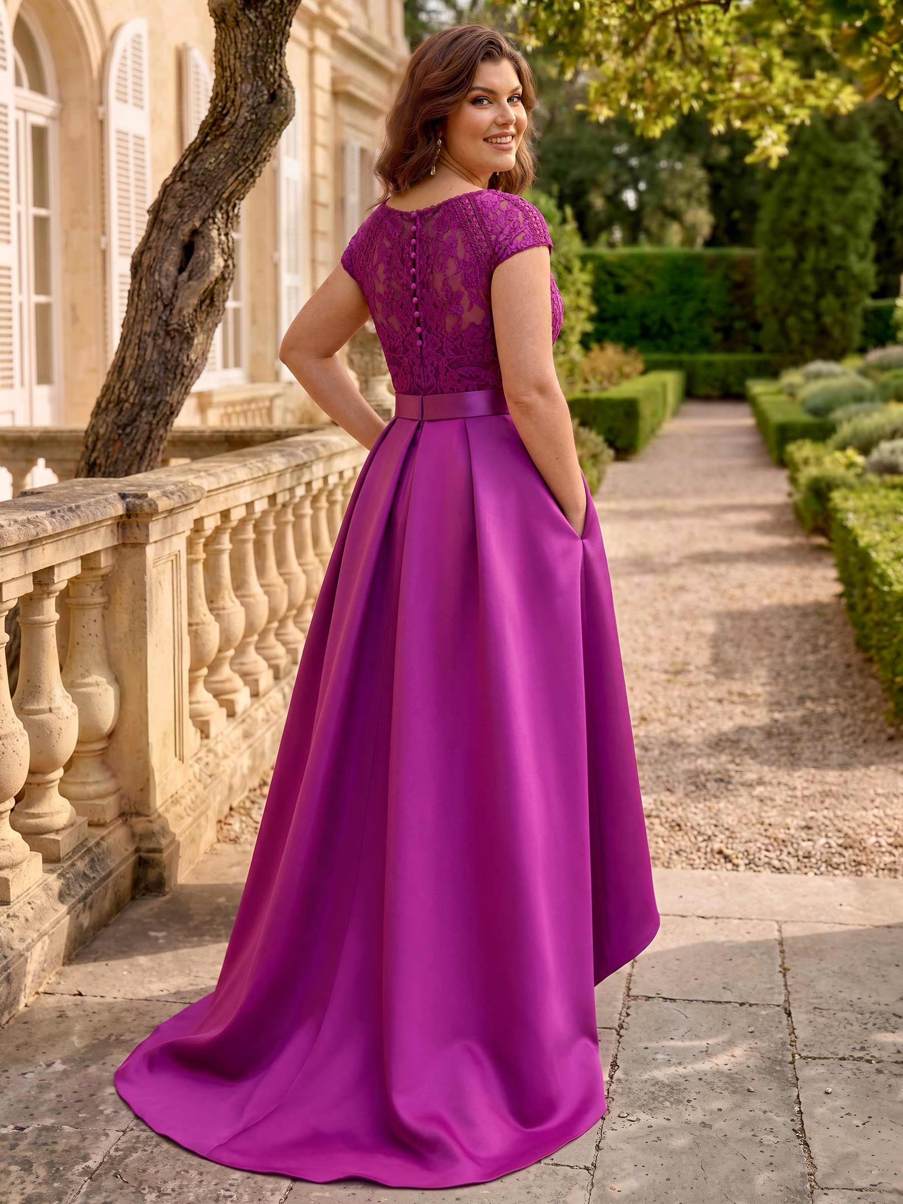Lace Elegant A-Line Mother Of The Bride Dresses With Beading Satin