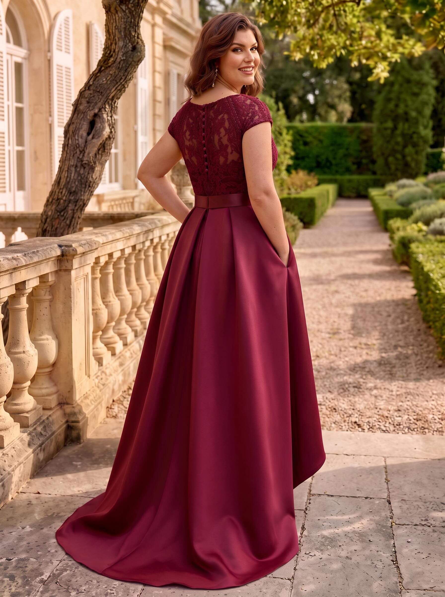 Lace Elegant A-Line Mother Of The Bride Dresses With Beading Satin