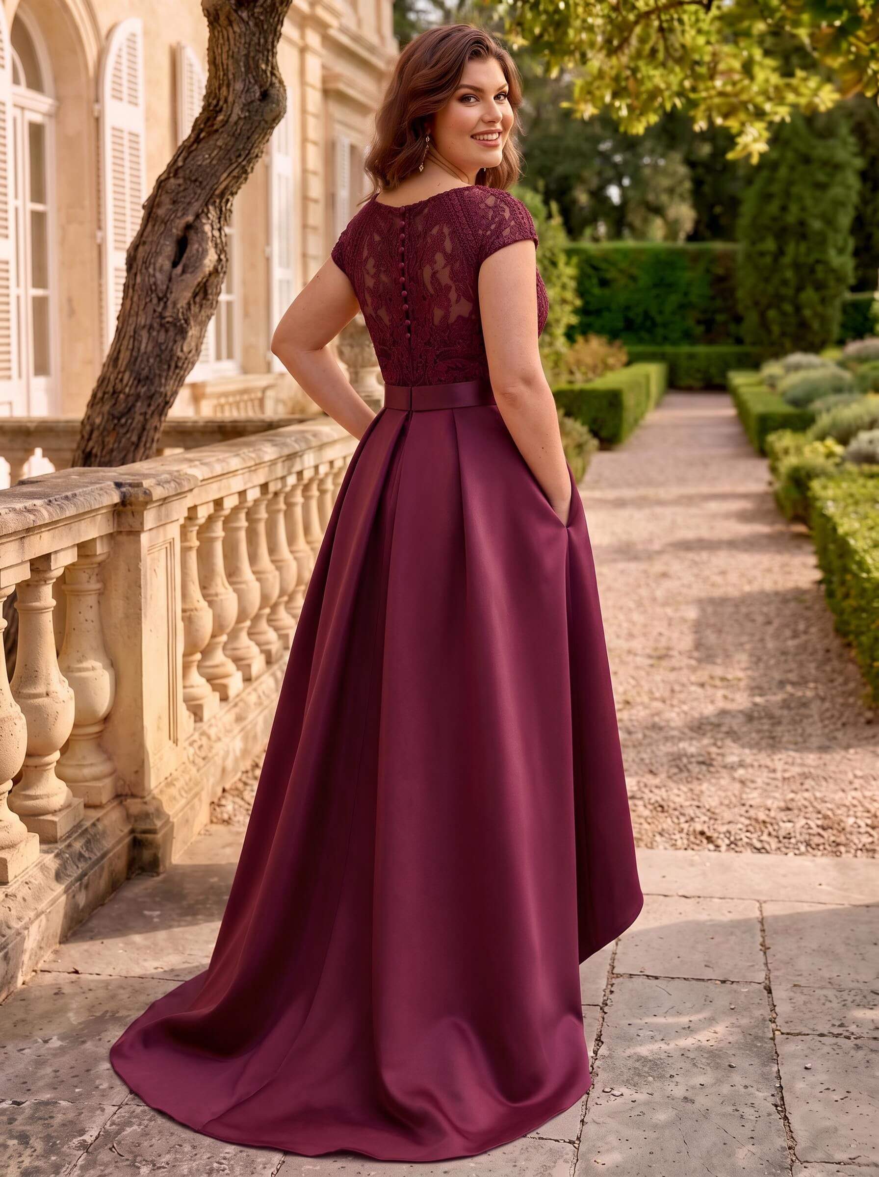 Lace Elegant A-Line Mother Of The Bride Dresses With Beading Satin