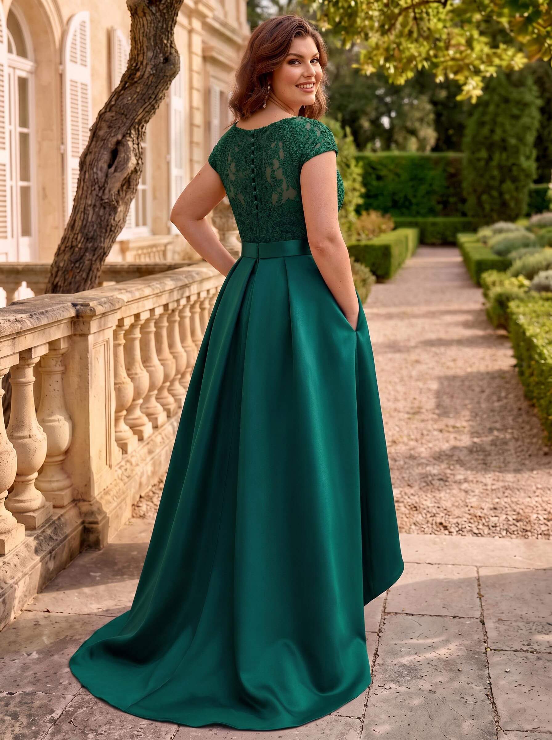 Lace Elegant A-Line Mother Of The Bride Dresses With Beading Satin