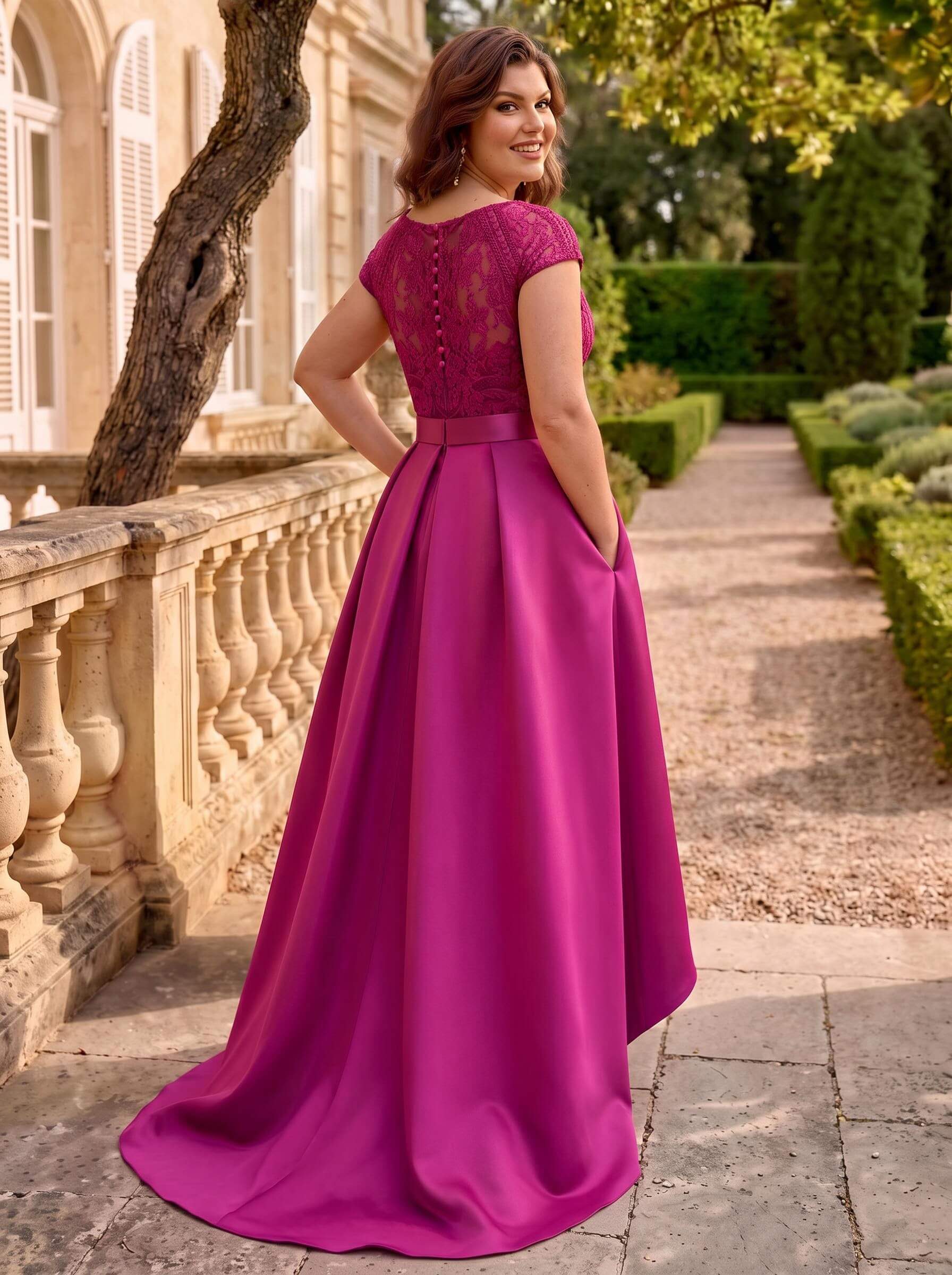 Lace Elegant A-Line Mother Of The Bride Dresses With Beading Satin