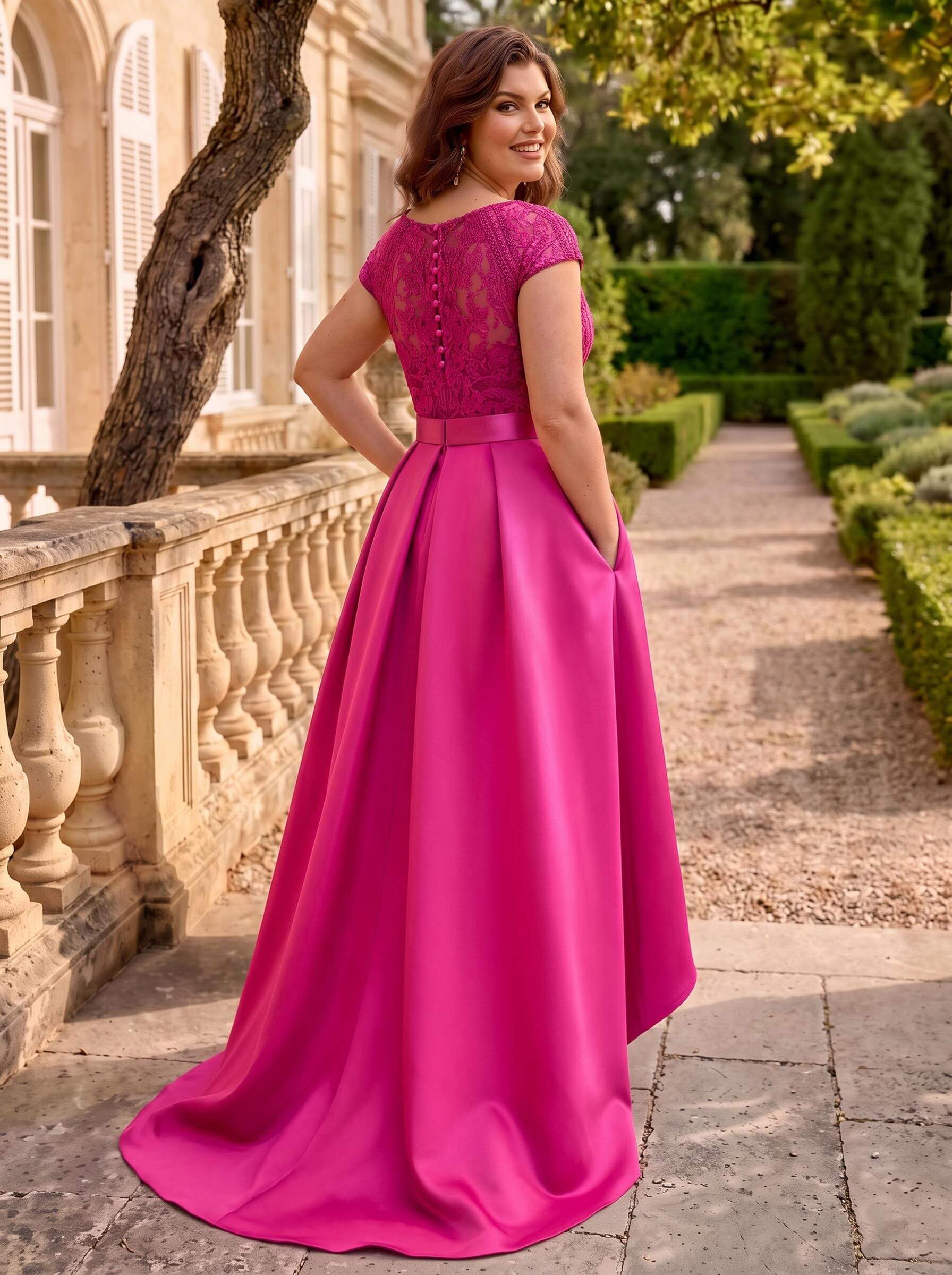 Lace Elegant A-Line Mother Of The Bride Dresses With Beading Satin