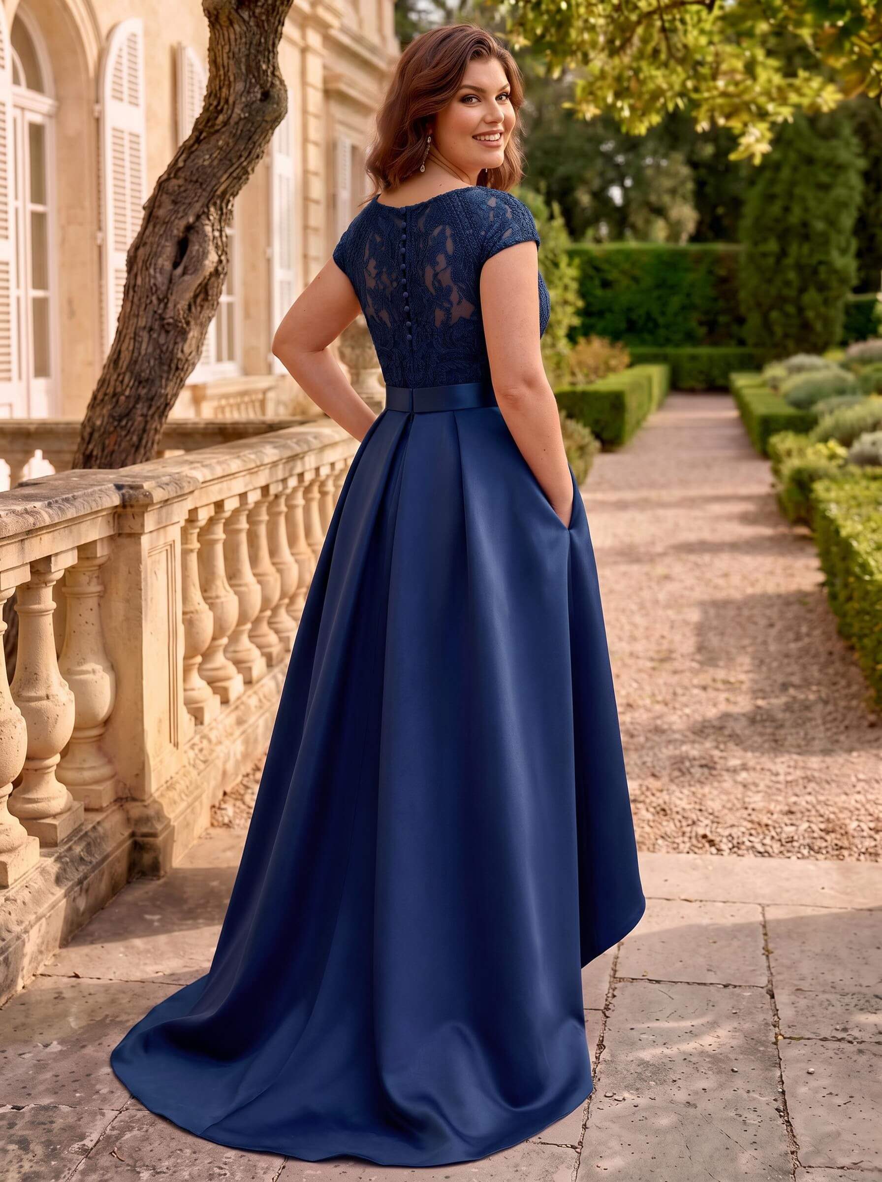 Lace Elegant A-Line Mother Of The Bride Dresses With Beading Satin