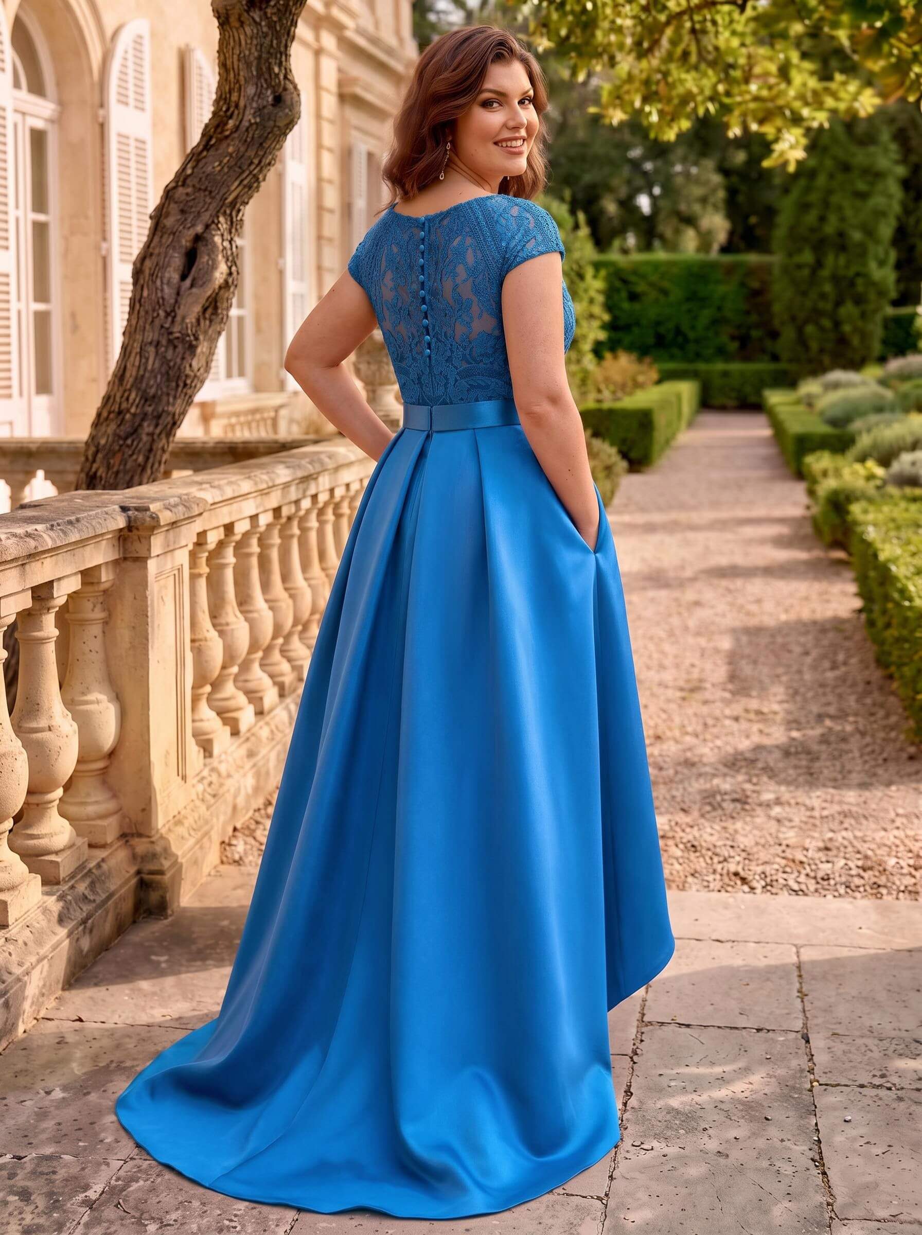 Lace Elegant A-Line Mother Of The Bride Dresses With Beading Satin