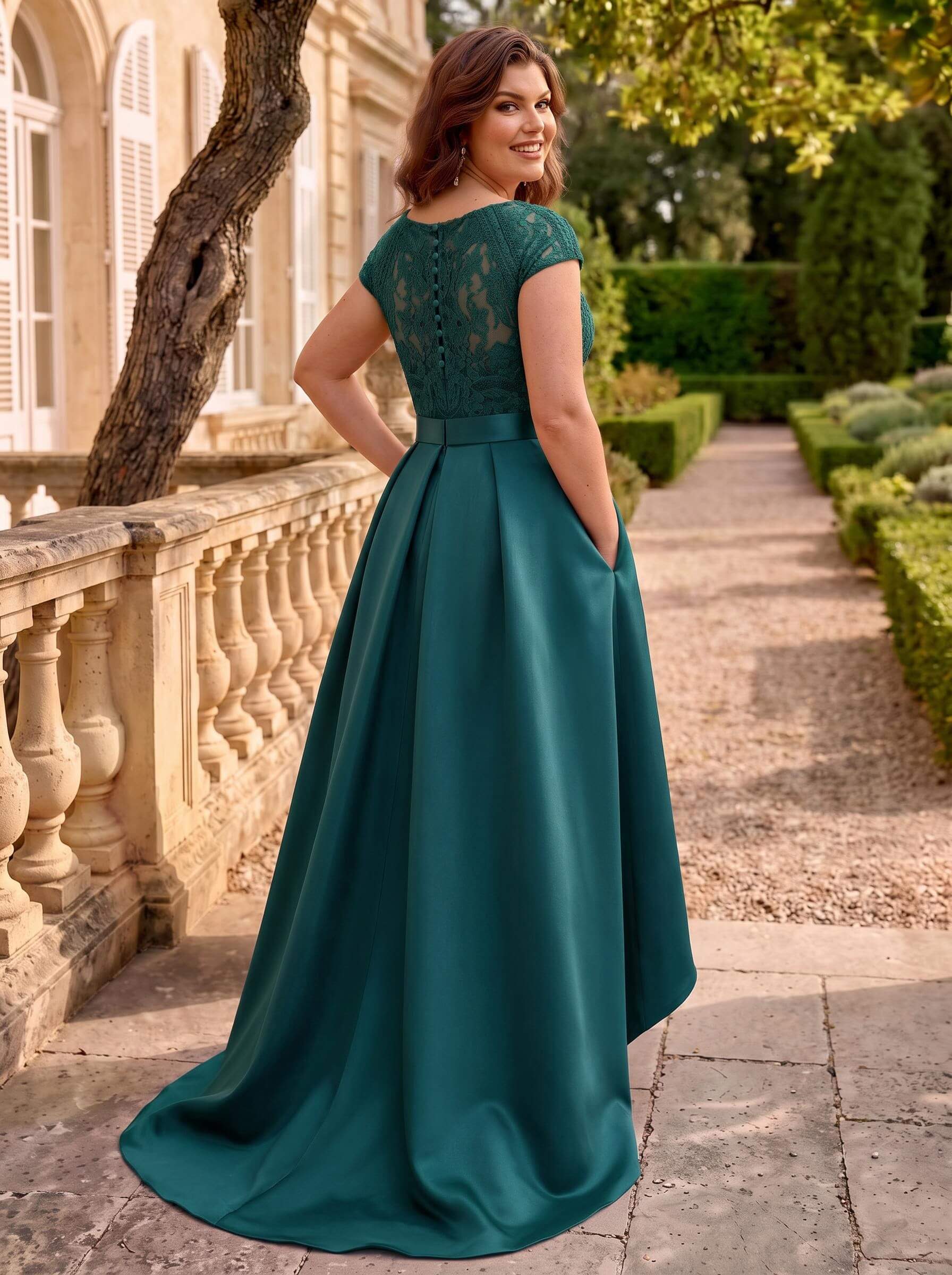 Lace Elegant A-Line Mother Of The Bride Dresses With Beading Satin