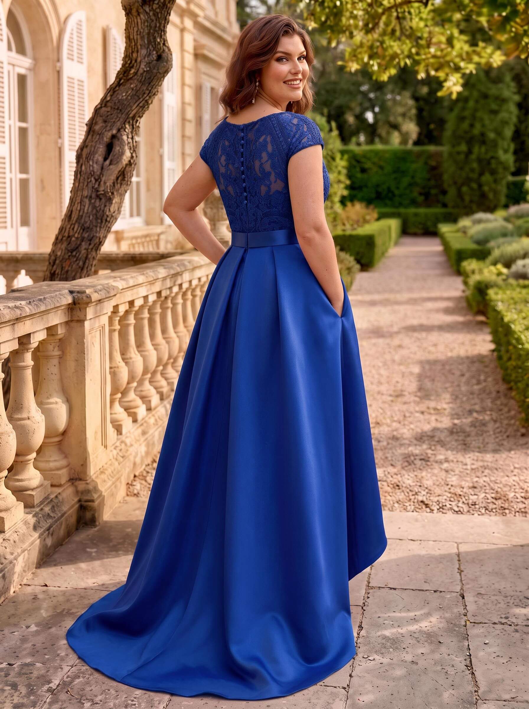 Lace Elegant A-Line Mother Of The Bride Dresses With Beading Satin