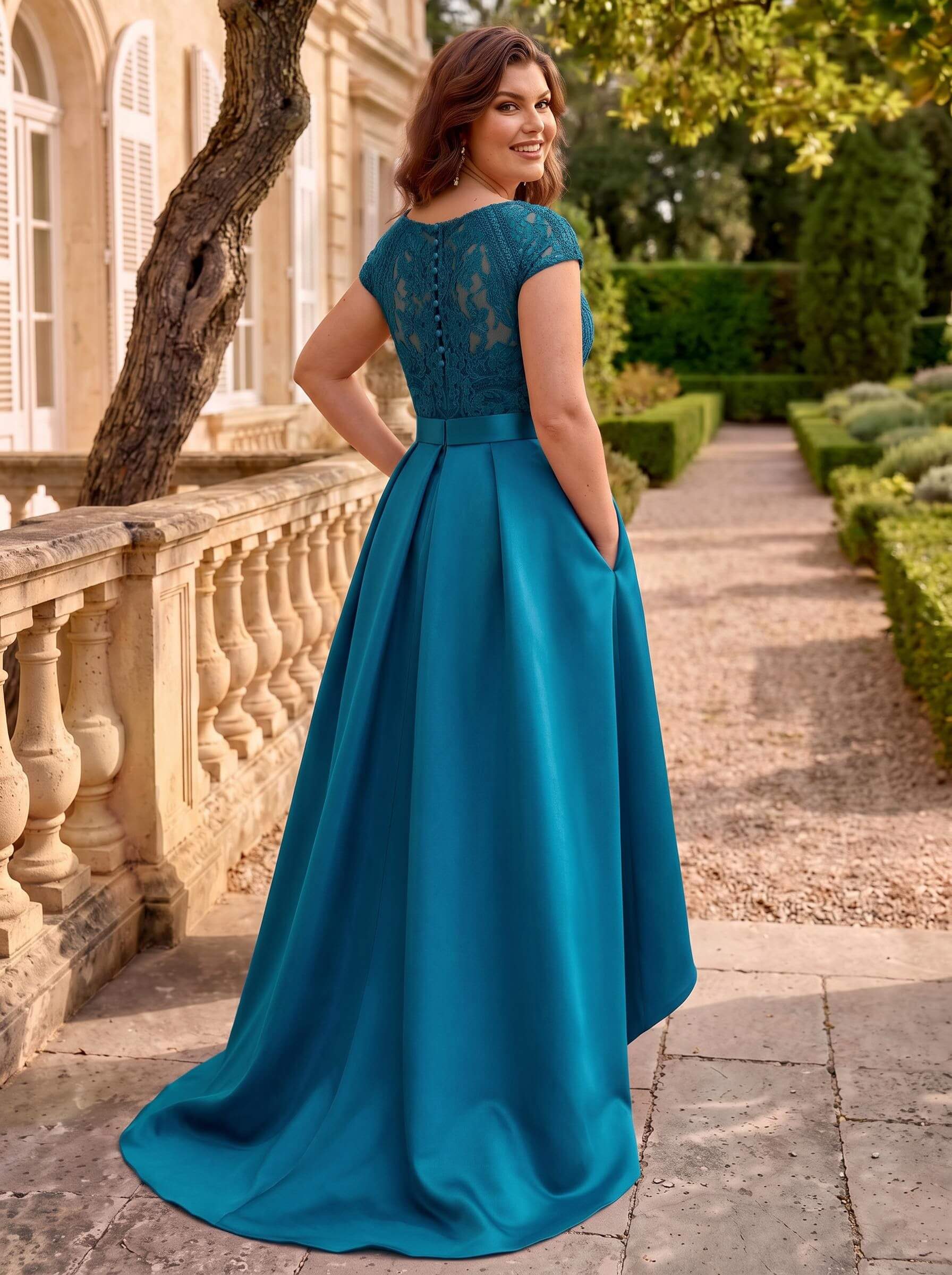 Lace Elegant A-Line Mother Of The Bride Dresses With Beading Satin