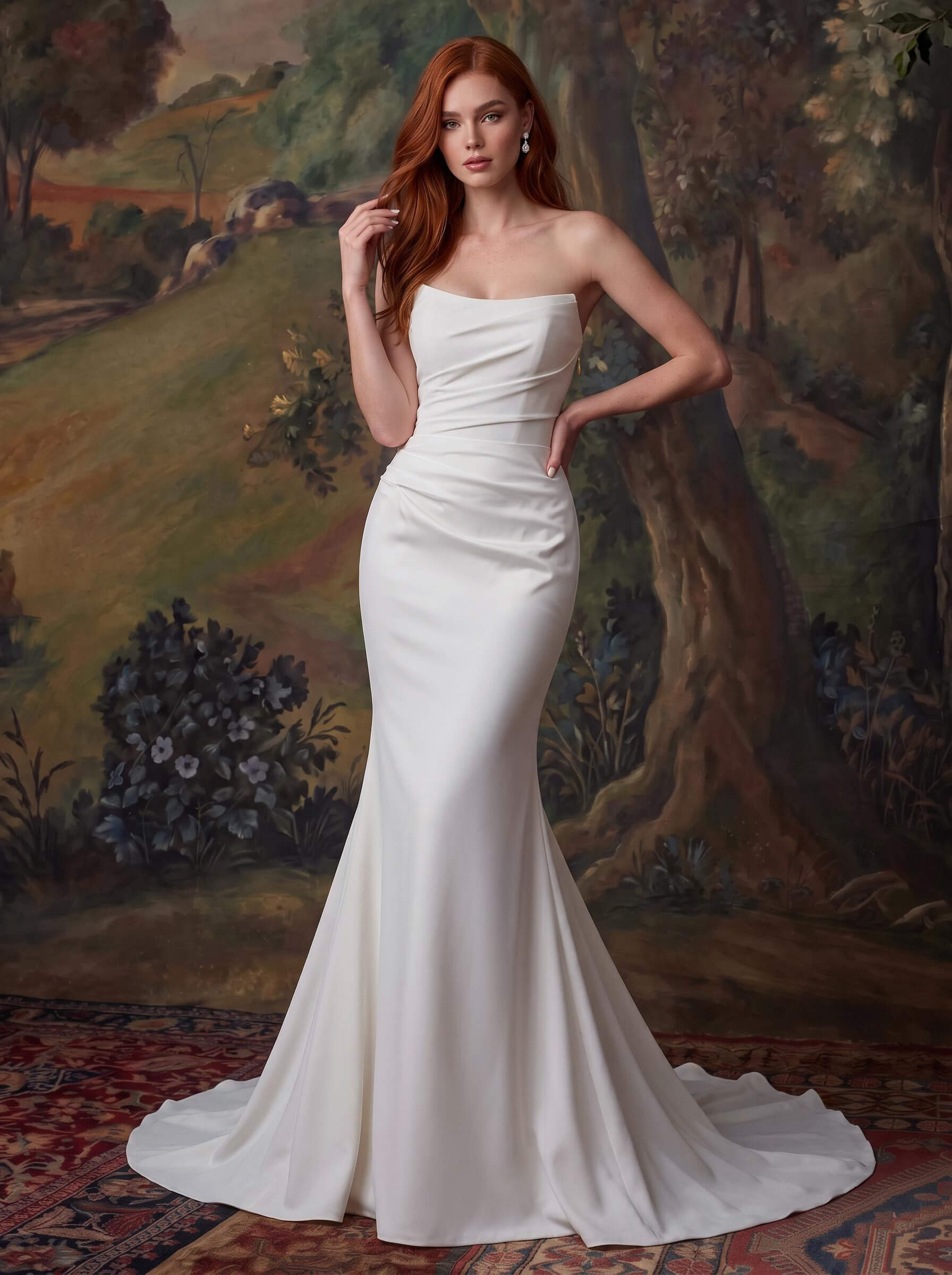 Modern Strapless Trumpet/Mermaid Wedding Dresses