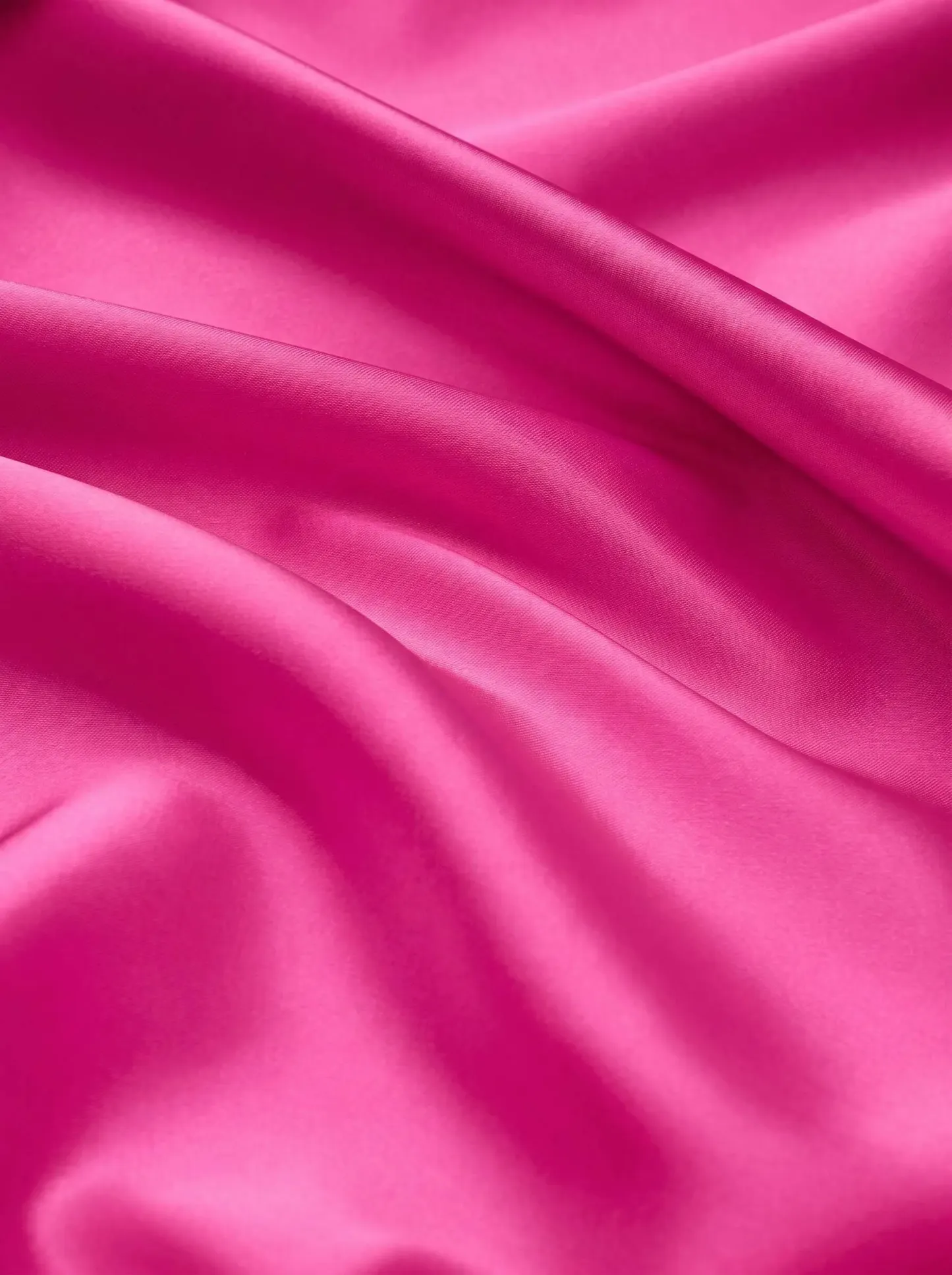 Hot Pink Silk Like Satin Fabric By The 1/2 Yard