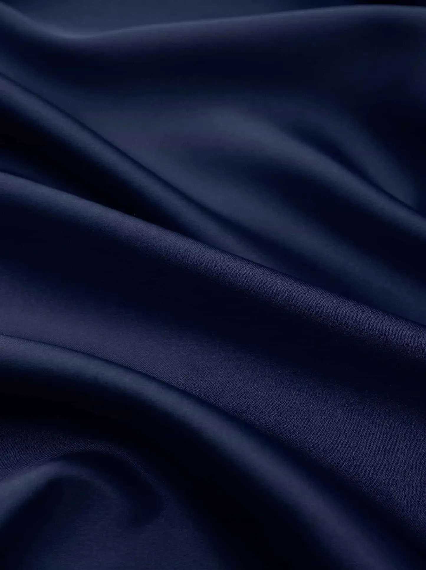 Navy Blue Silk Like Satin Fabric By The 1/2 Yard