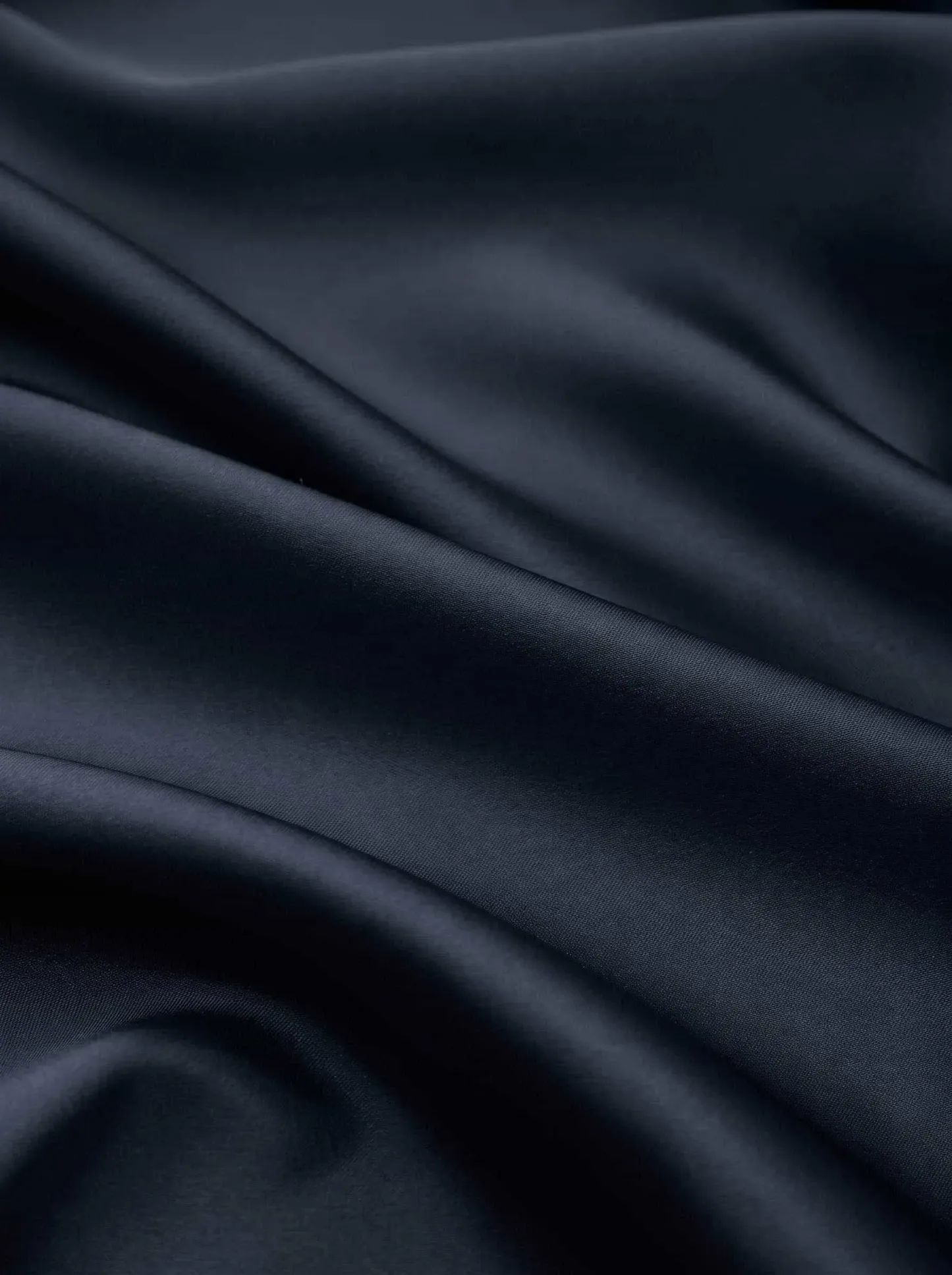 Dark Navy Silk Like Satin Fabric By The 1/2 Yard