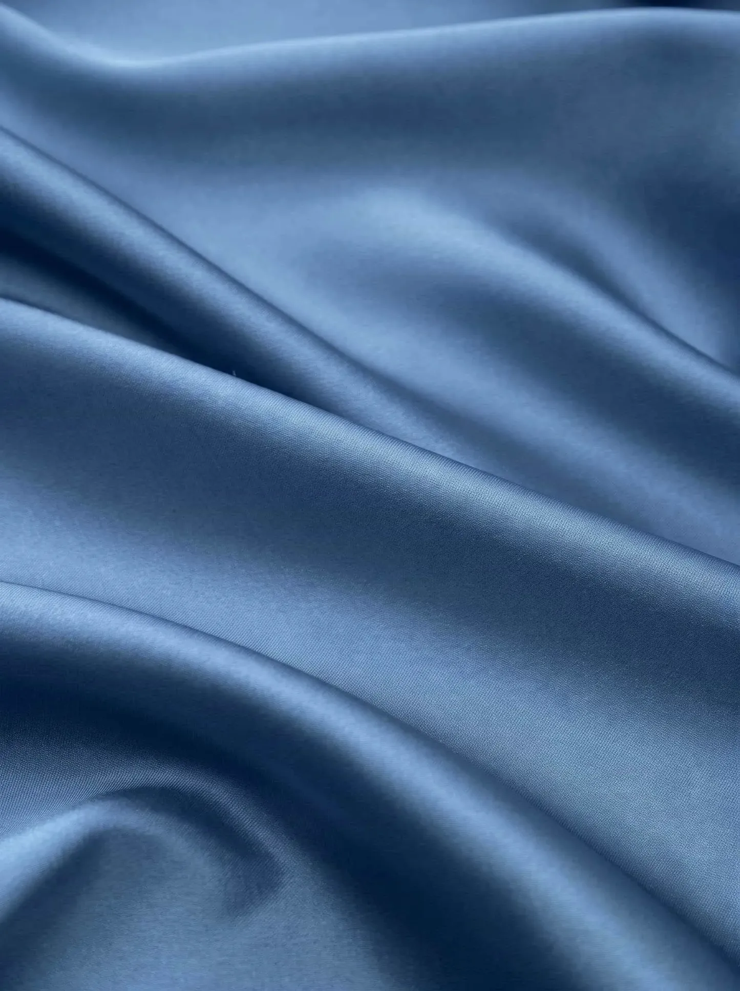 Slate Blue Silk Like Satin Fabric By The 1/2 Yard