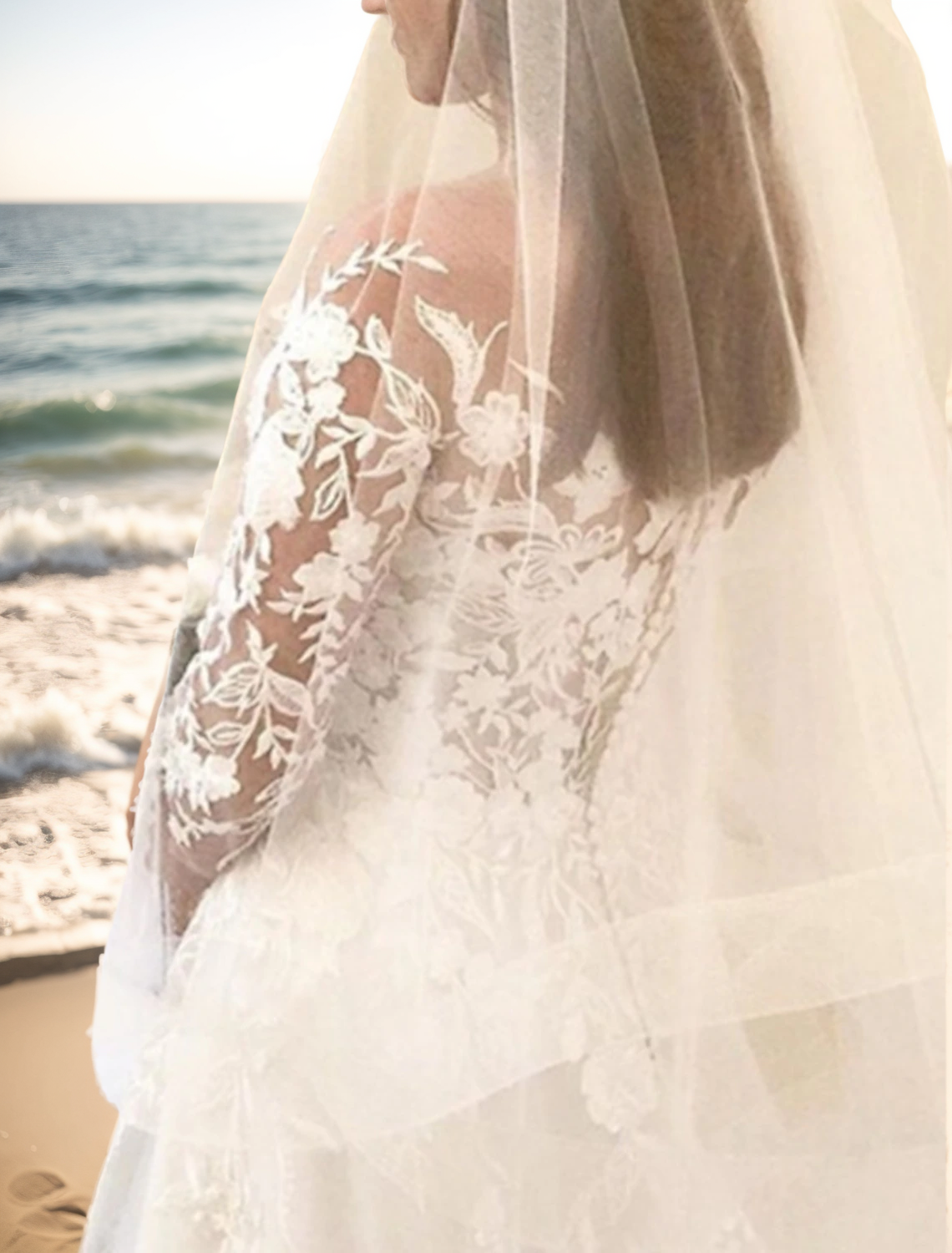 Vintage Formal Wedding Dresses Ball Gown Off Shoulder Long Sleeve Chapel Train Lace Bridal Gowns With Buttons Appliques