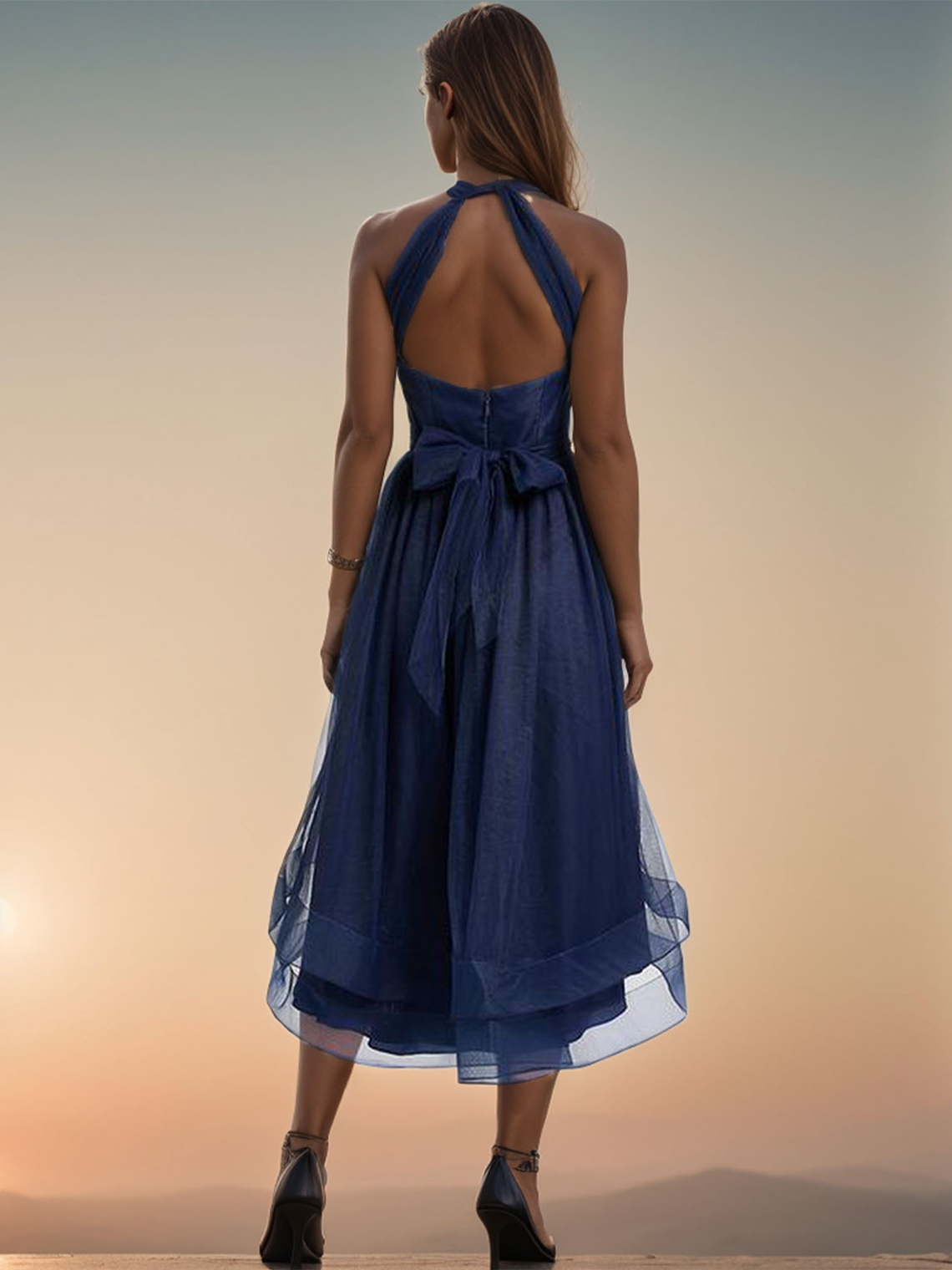 A-Line Summer One Shoulder Convertible Homecoming Dress with Ruched