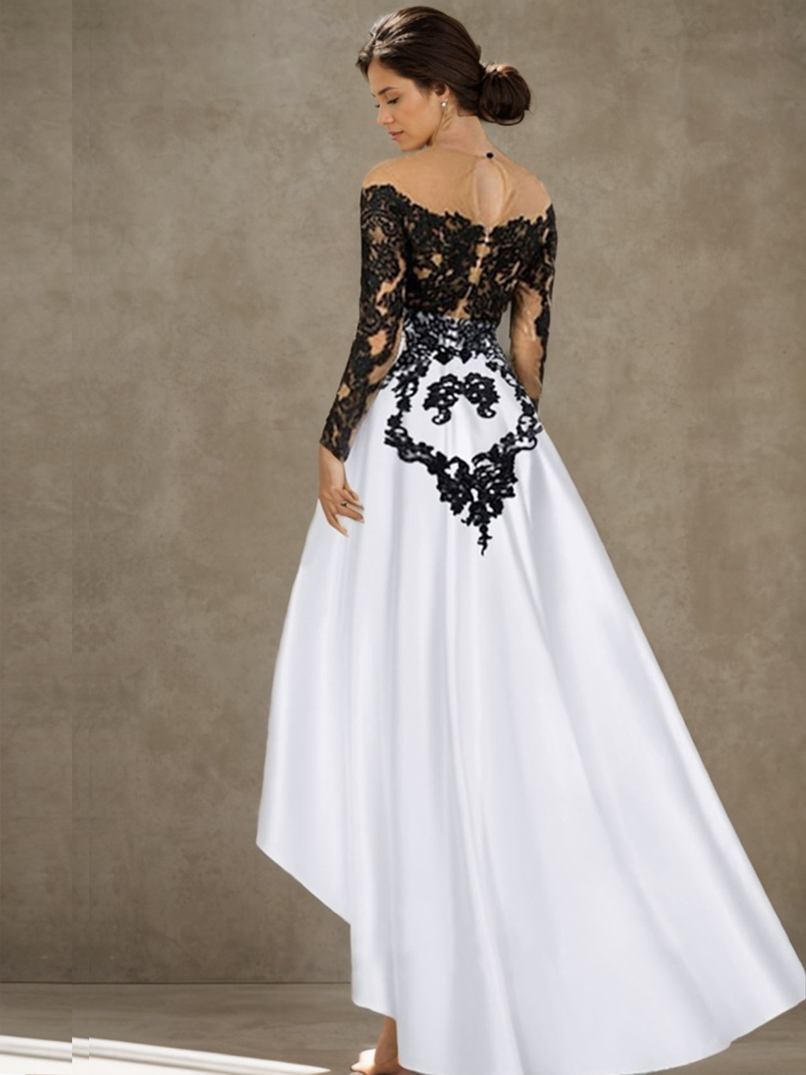A-Line Mother of the Bride Dress Asymmetrical Appliques Cocktail Dress 