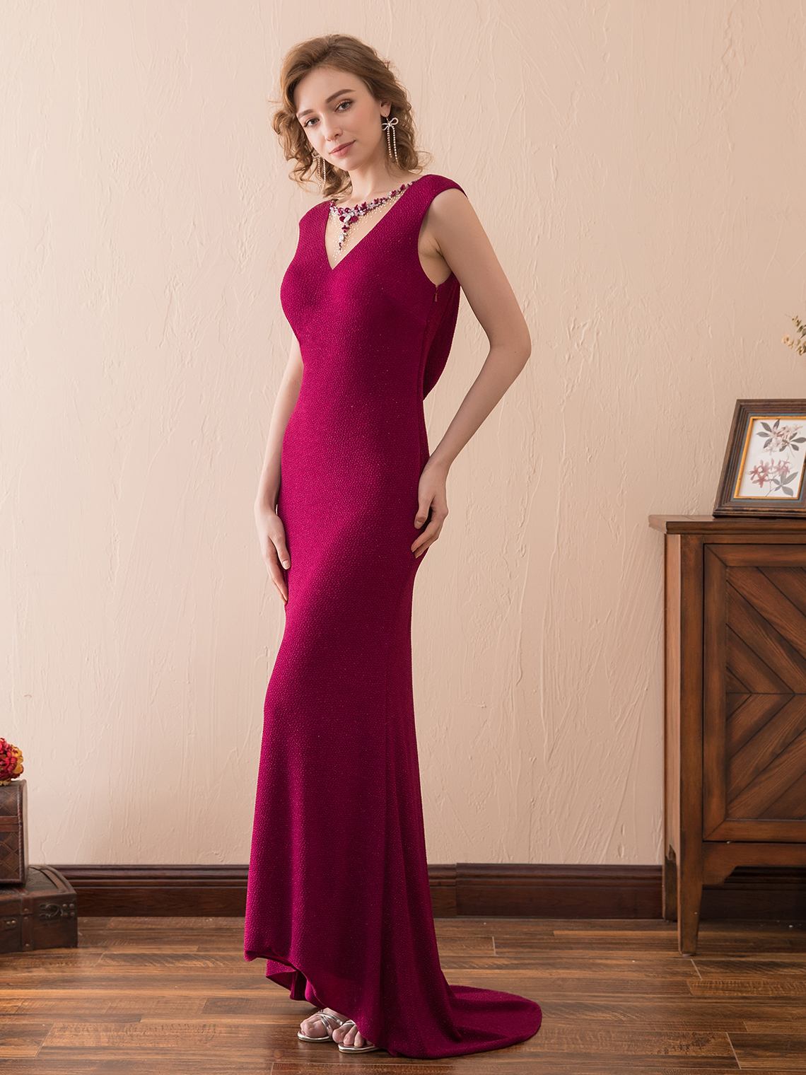 Mermaid/Trumpet Formal Elegant Evening Dress Beading with Sequin