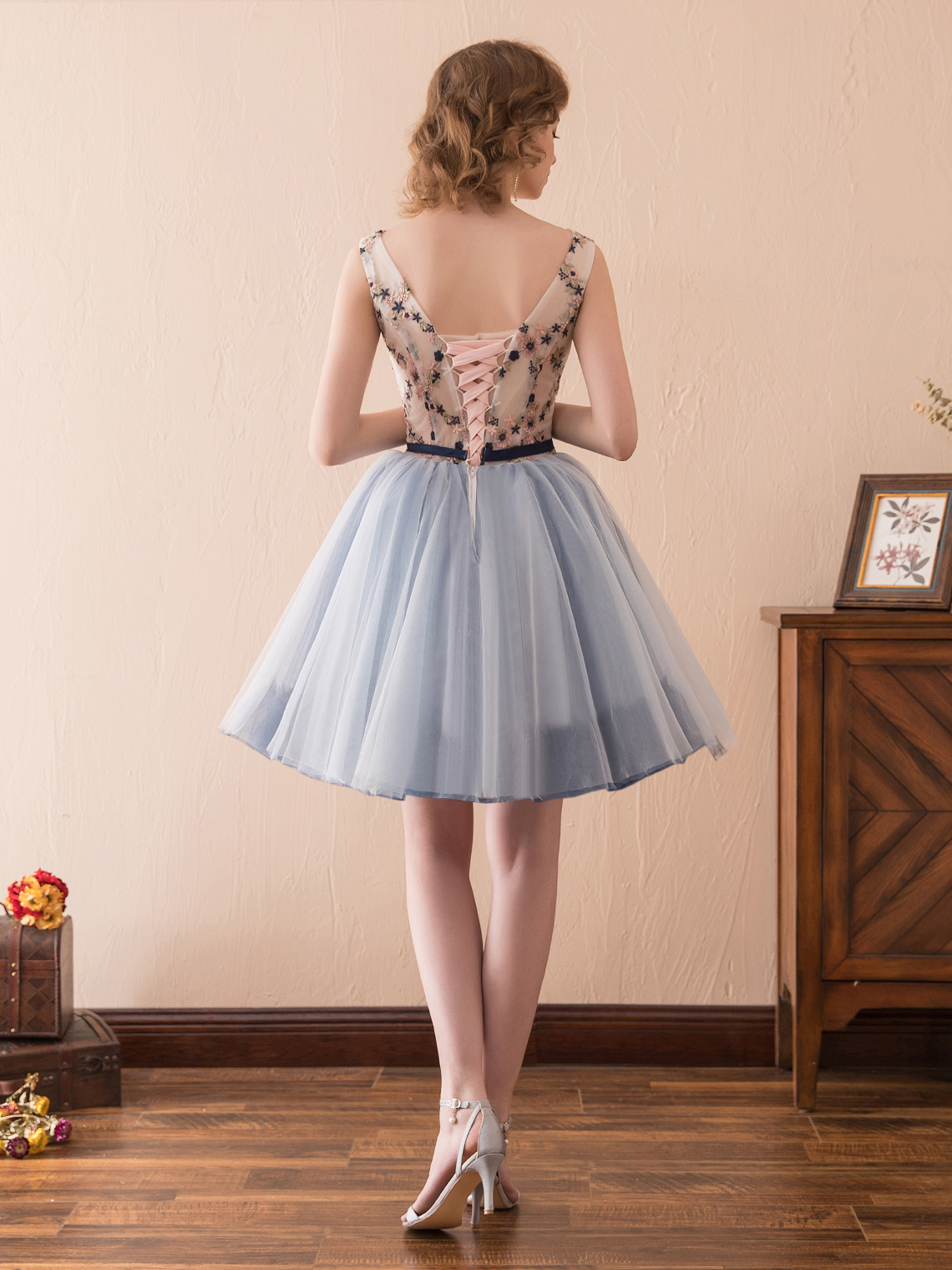 A-Line/Princess Party Elegant Homecoming Dress Beading with Sequin